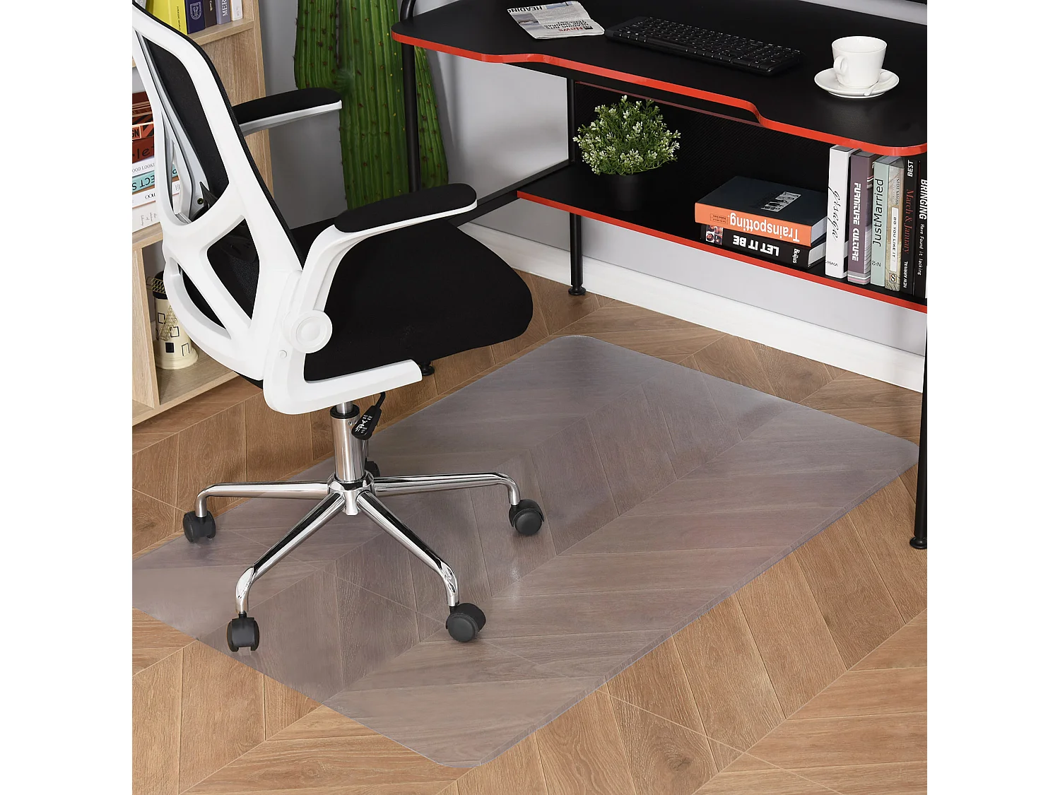 Tappetino per sedia da ufficio in plastica 90x120 cm trasparente