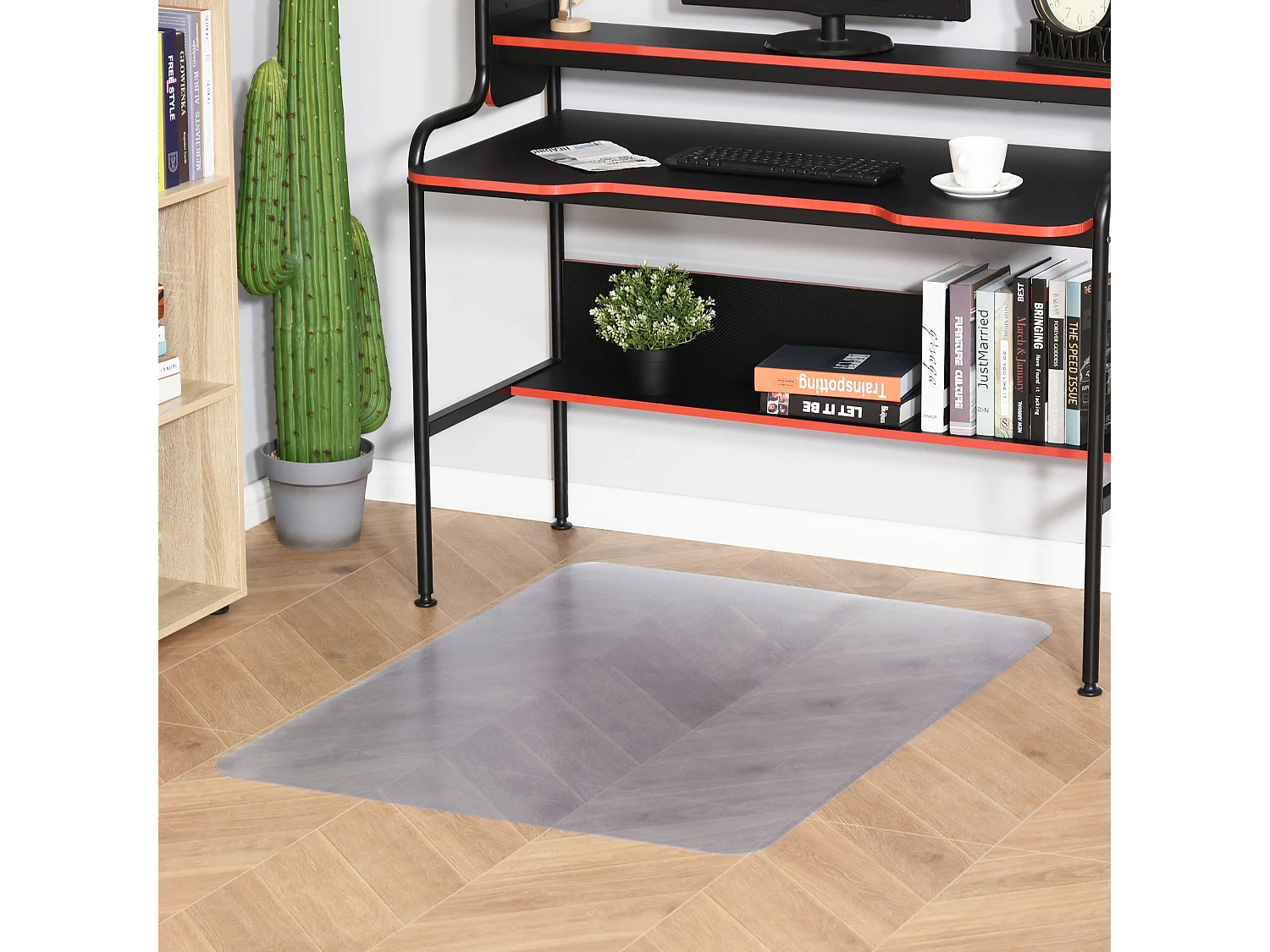 Tappetino per sedia da ufficio in plastica 90x120 cm trasparente