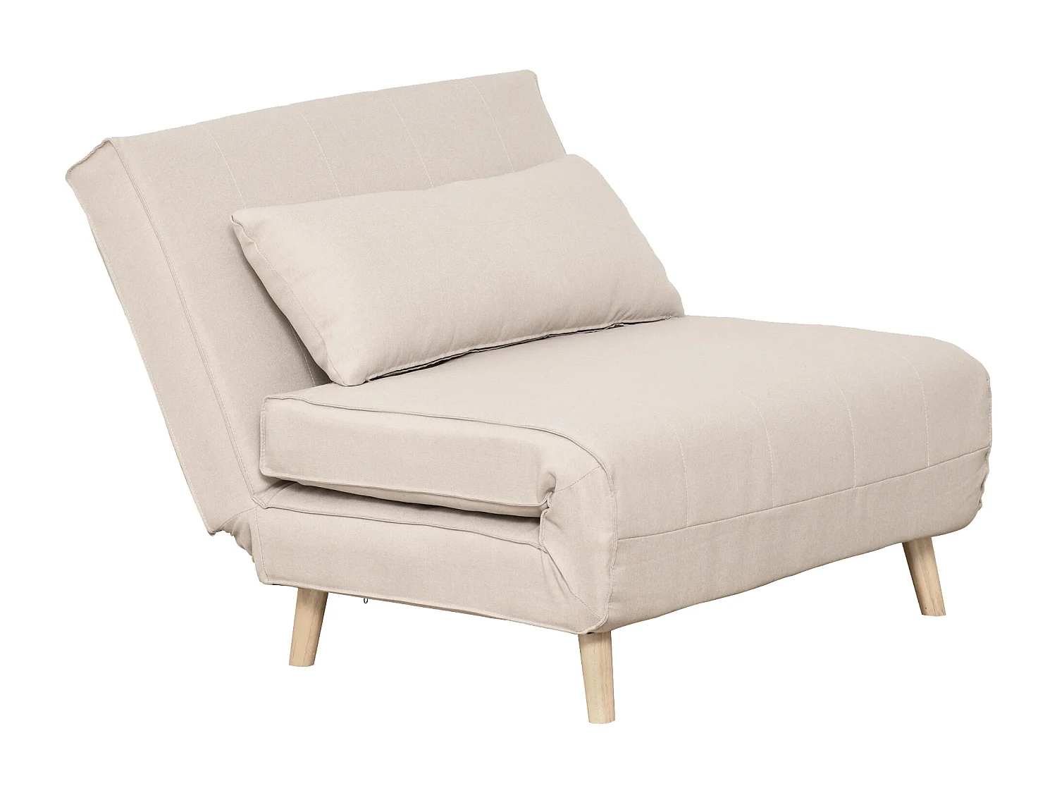 Poltrona letto traspirante con schienale regolabile beige