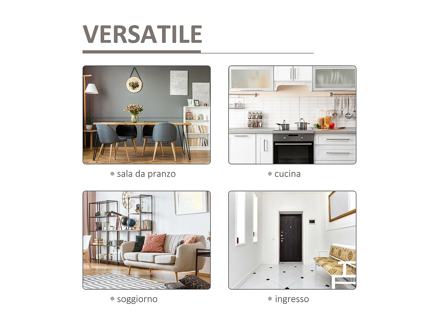 Credenza cucina stile industriale con 2 cassetti e portabottiglie