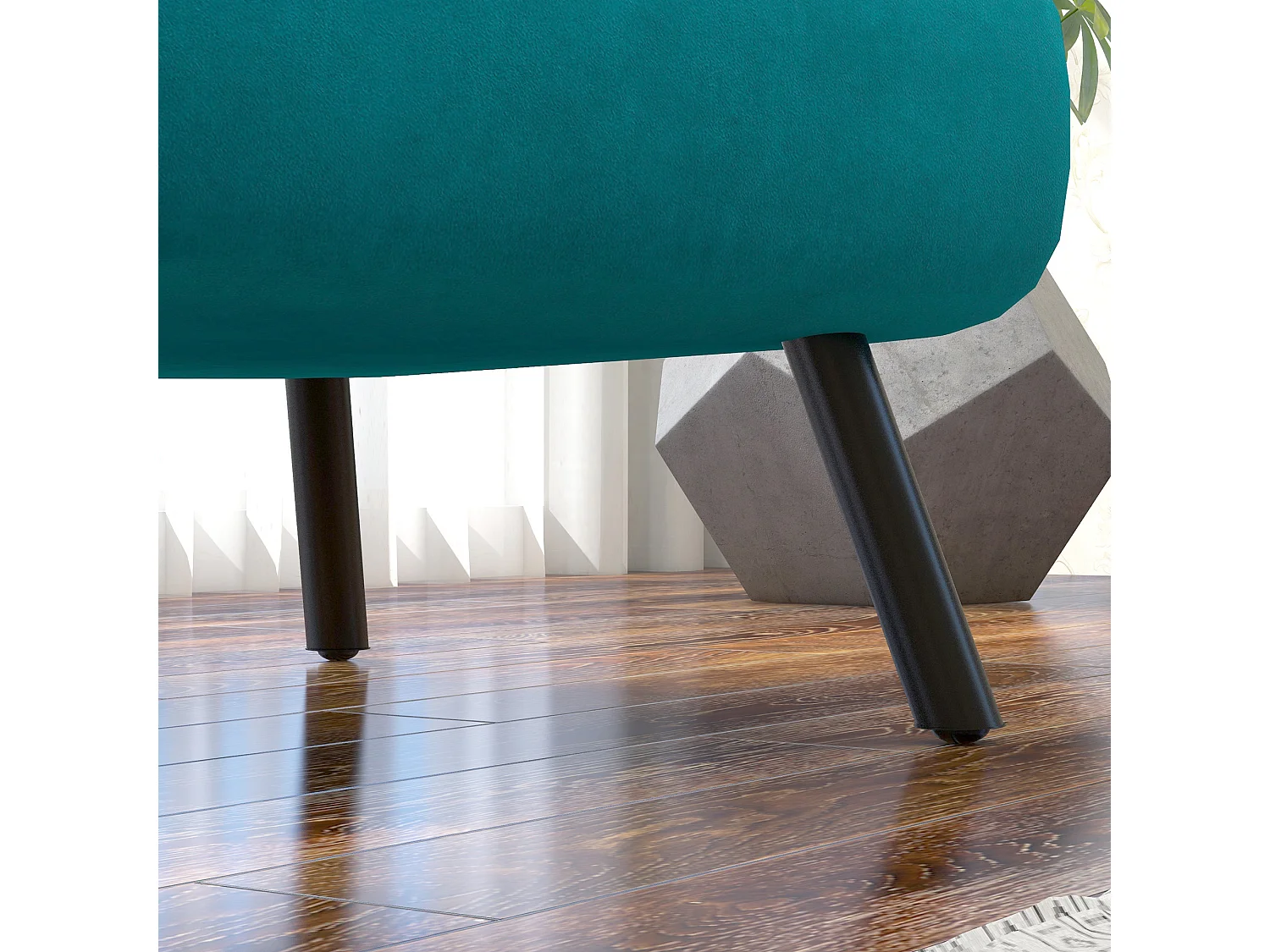 Poltrona letto singolo 3 in 1 con schienale reclinabile blu scuro