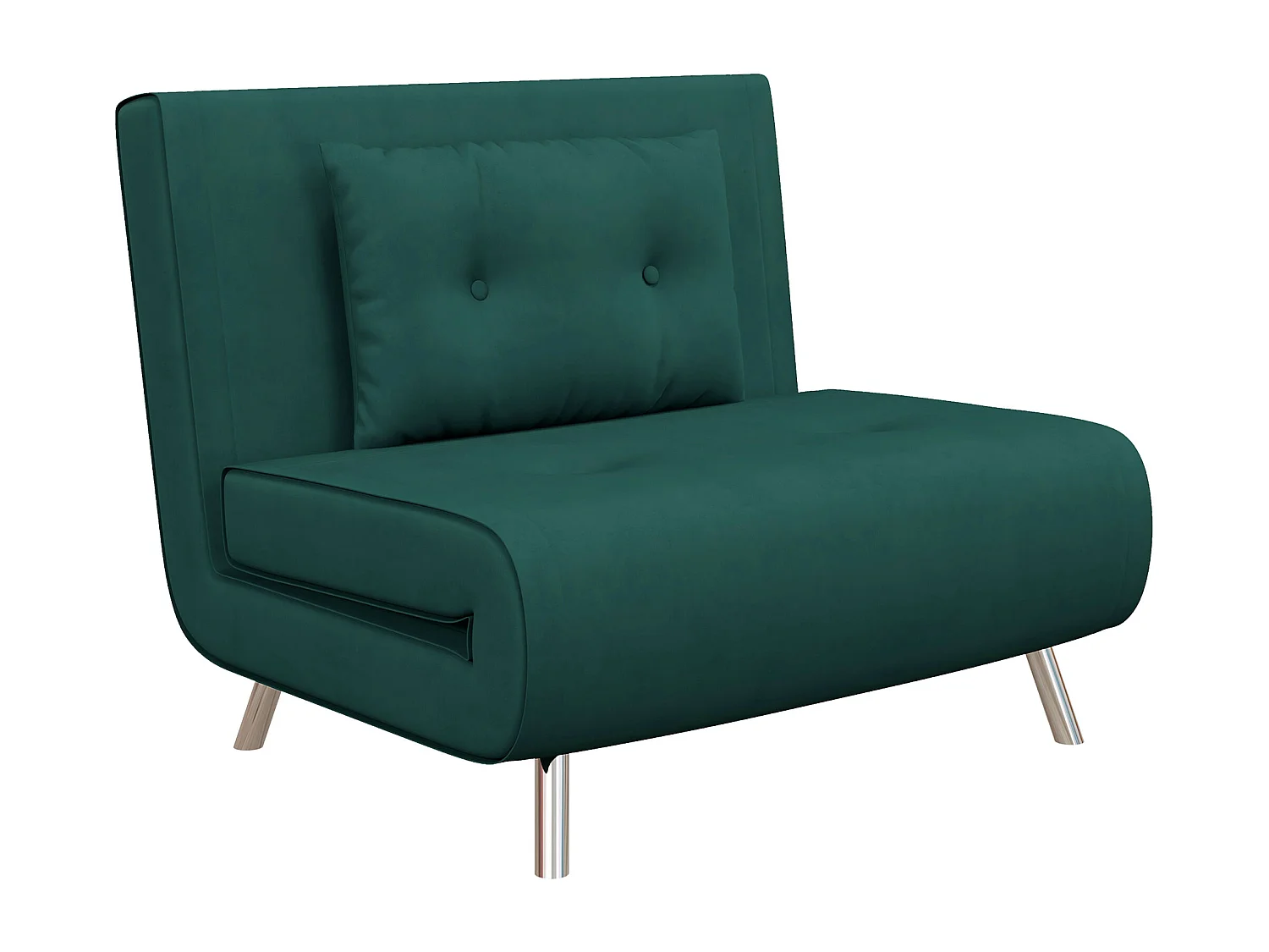 Poltroncina letto singolo 3 in 1 reclinabile a 3 livelli in velluto