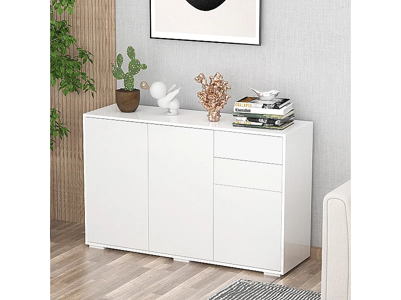 Mobiletto multiuso 2 cassetti 2 armadietti apertura a pressione