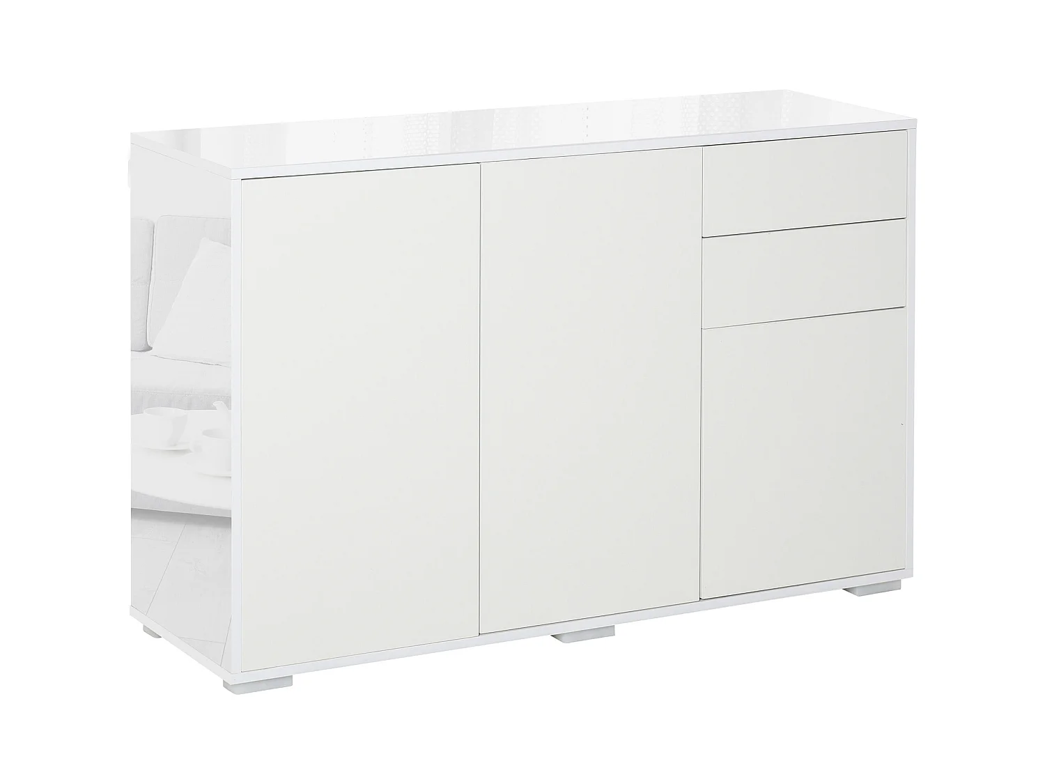 Mobiletto multiuso 2 cassetti 2 armadietti apertura a pressione