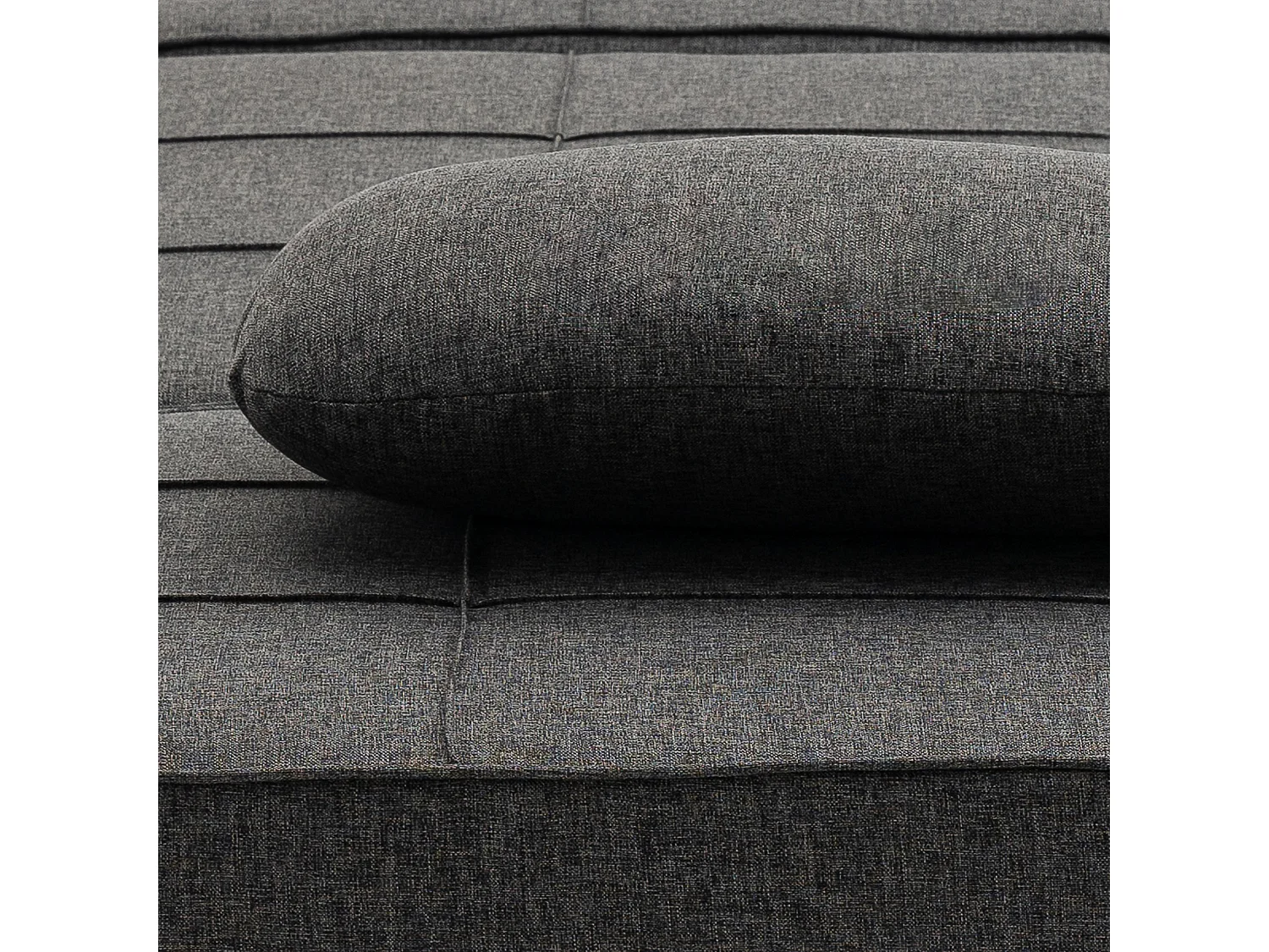 Poltrona letto 3 in 1 con schienale regolabile e cuscino grigio