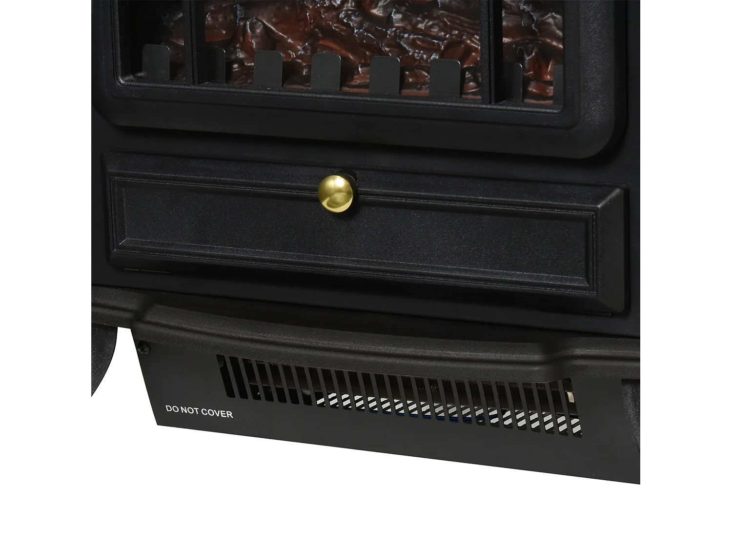 Camino elettrico da terra con effetto fiamma in abs e vetro