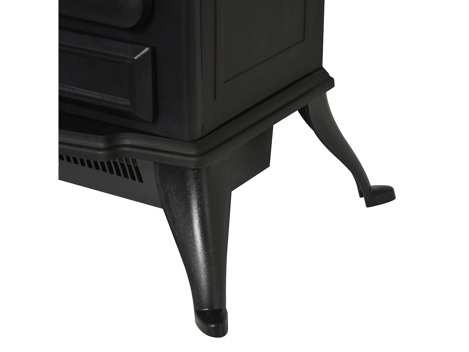 Camino elettrico da terra con effetto fiamma in abs e vetro