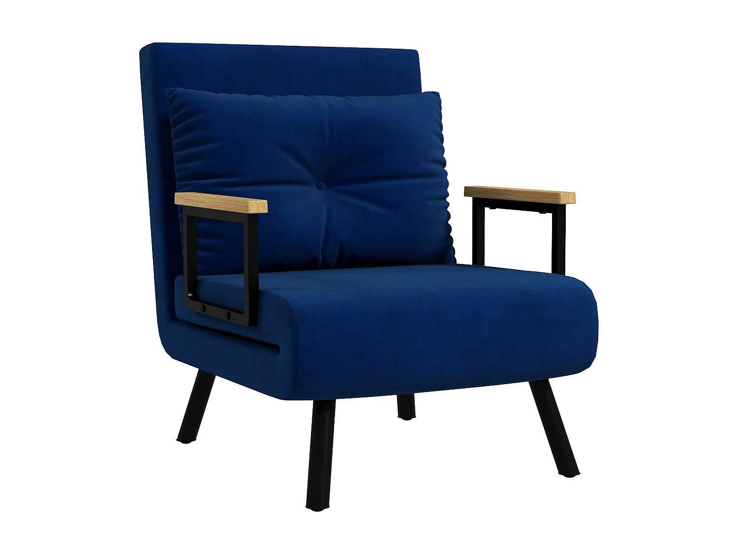 Poltrona letto 3 in 1 reclinabile con cuscino blu