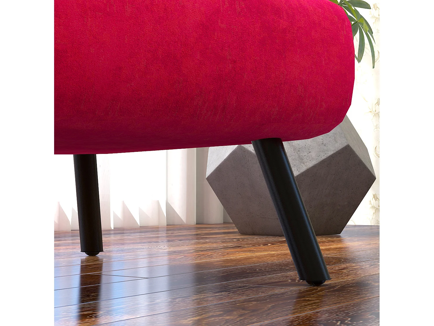 Poltrona letto 3 in 1 reclinabile con cuscino rosso