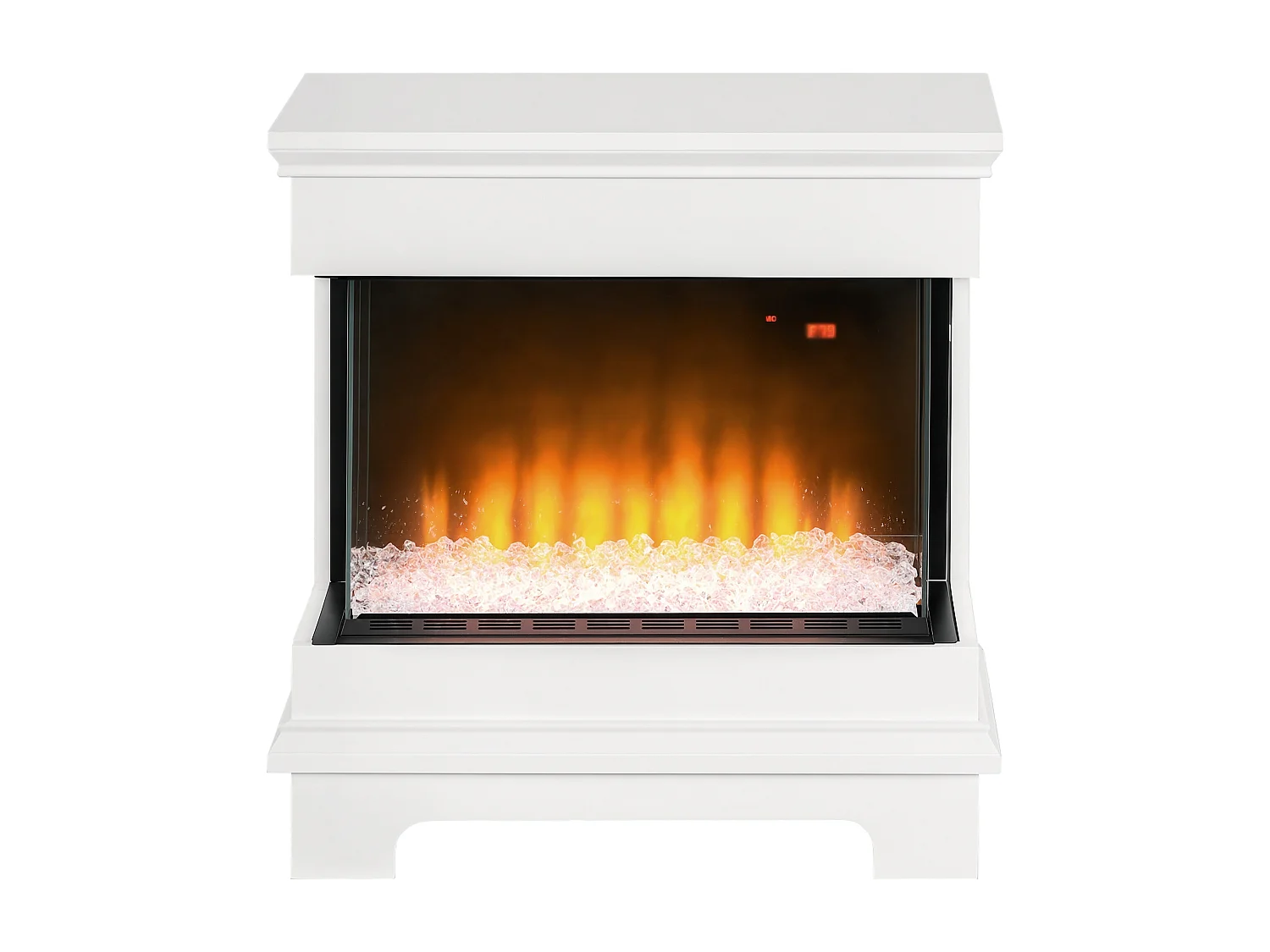 Caminetto elettrico con timer 12h spegnimento automatico bianco