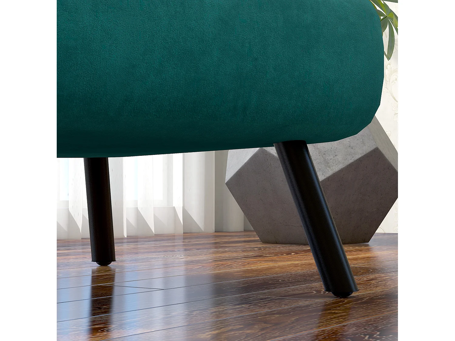 Poltrona letto singolo 3 in 1 con schienale reclinabile verde