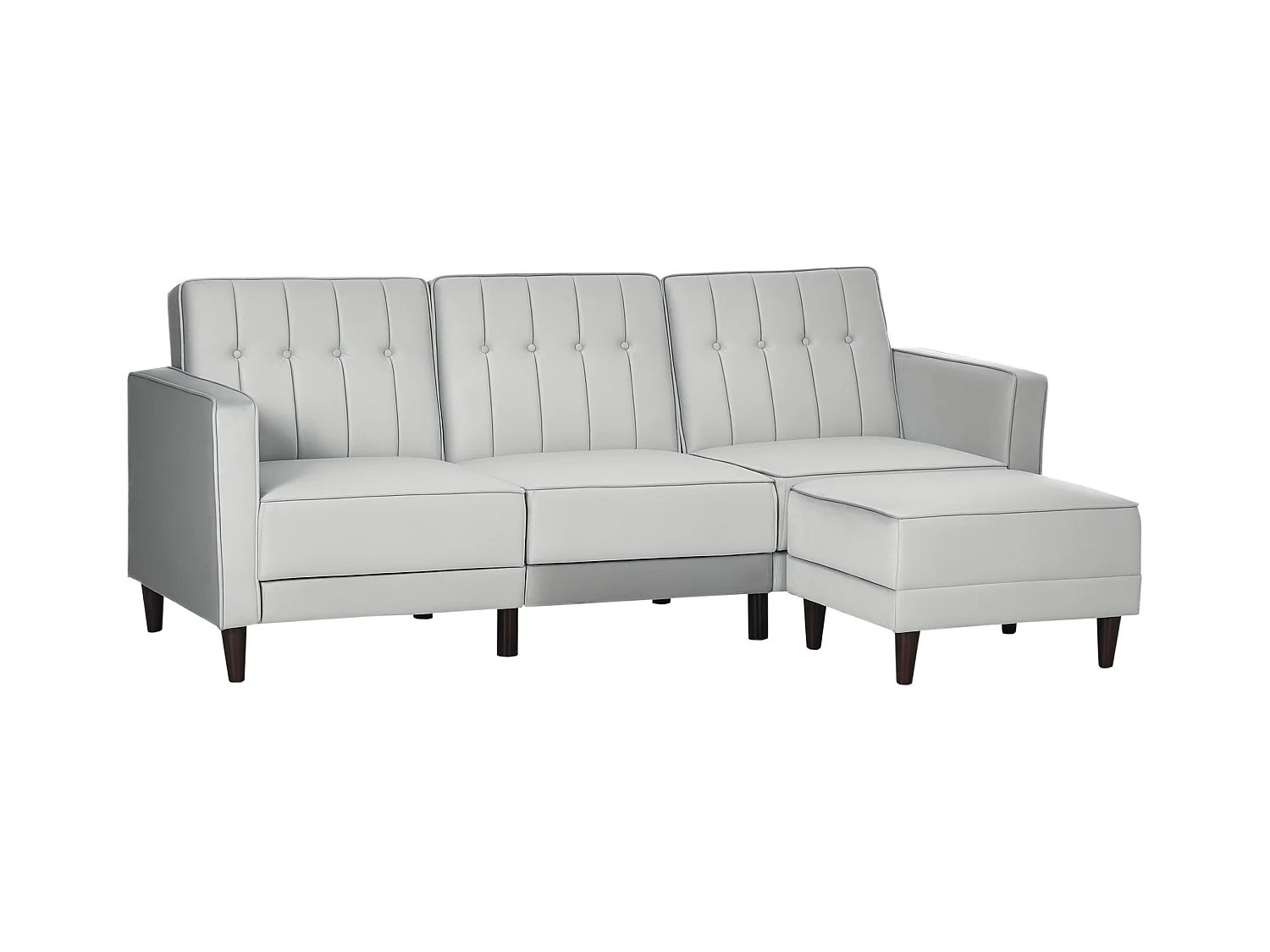 Divano letto 3  posti con poggiapiedi e schienale reclinabile