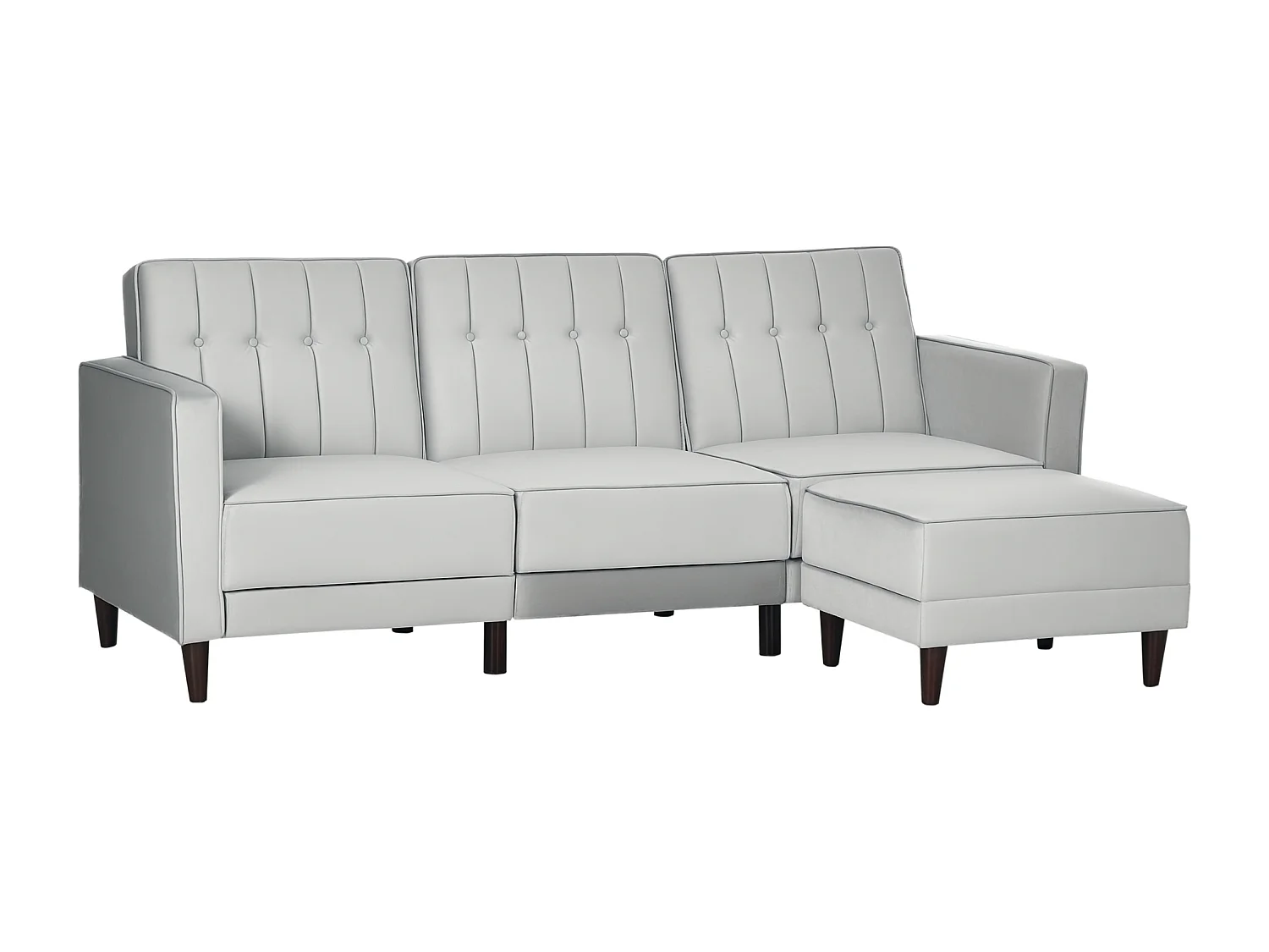 Divano letto 3  posti con poggiapiedi e schienale reclinabile