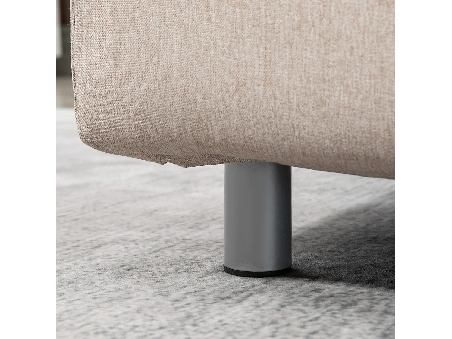 Divano letto 2  posti convertibile schienale regolabile 4 cuscini beige