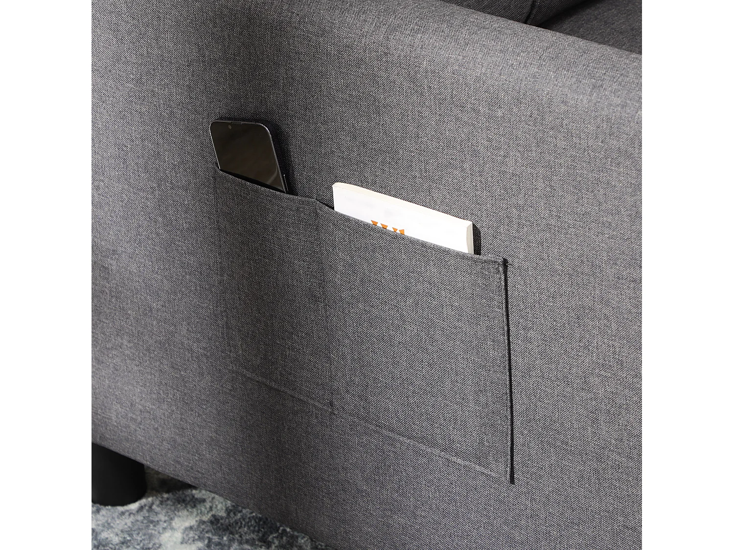 Poltrona letto singolo 3 reclinazioni con cuscino extra grigio