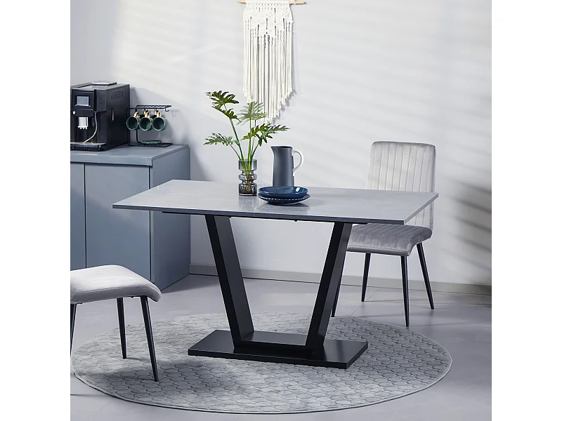 Tavolo da pranzo 4-6 persone piano effetto marmo