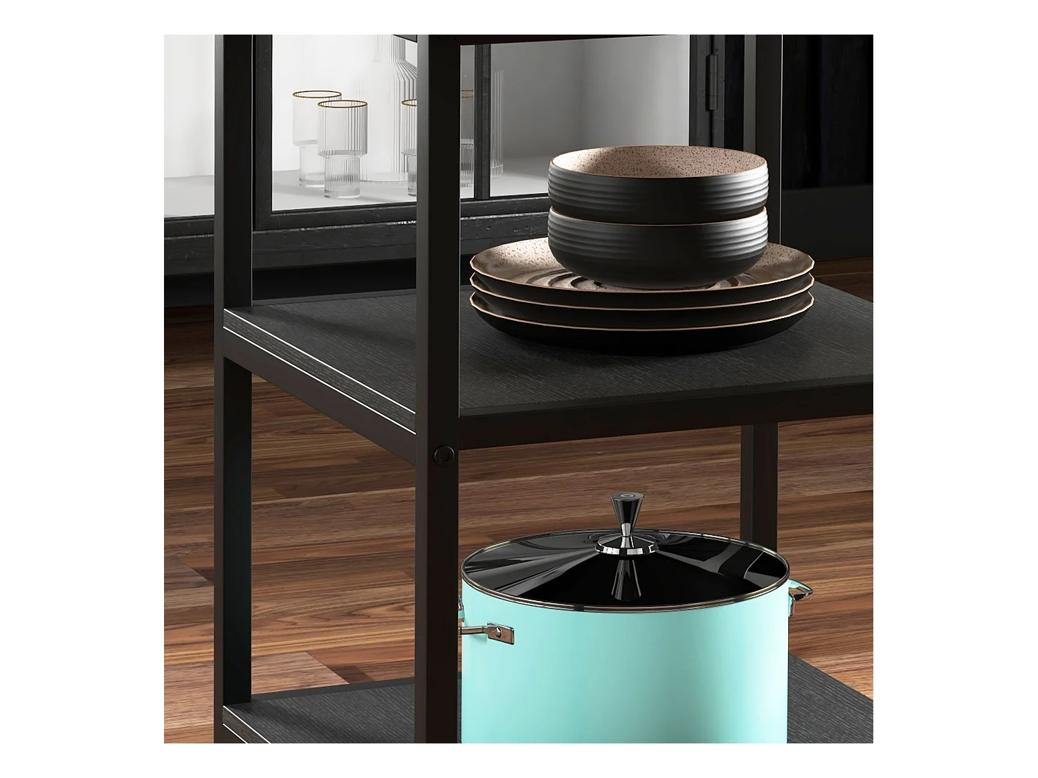 Tavolo da pranzo per 4-6 persone con 2 ripiani integrati