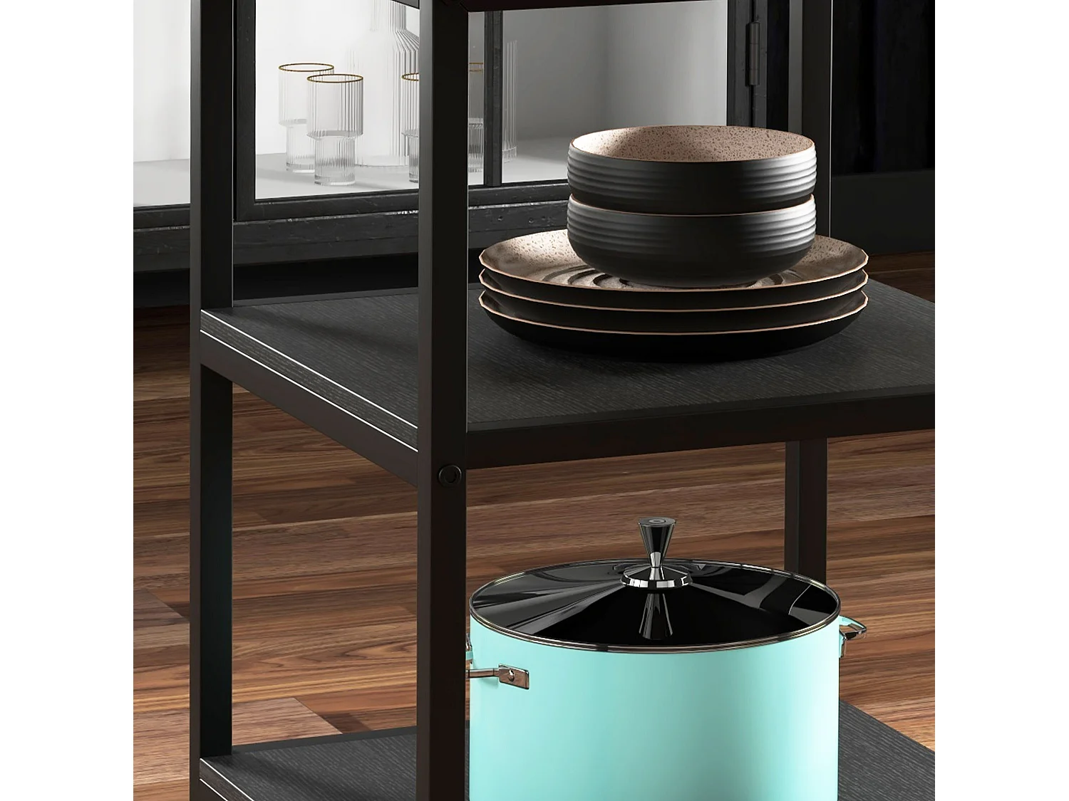 Tavolo da pranzo per 4-6 persone con 2 ripiani integrati