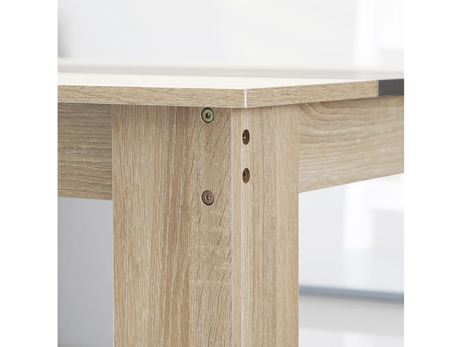 Tavolo da pranzo moderno per 4-6 persone 120x69x75cm nero e legno