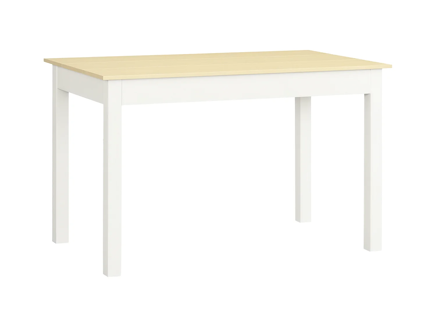 Tavolo da pranzo per 4-6 persone design moderno bianco e legno