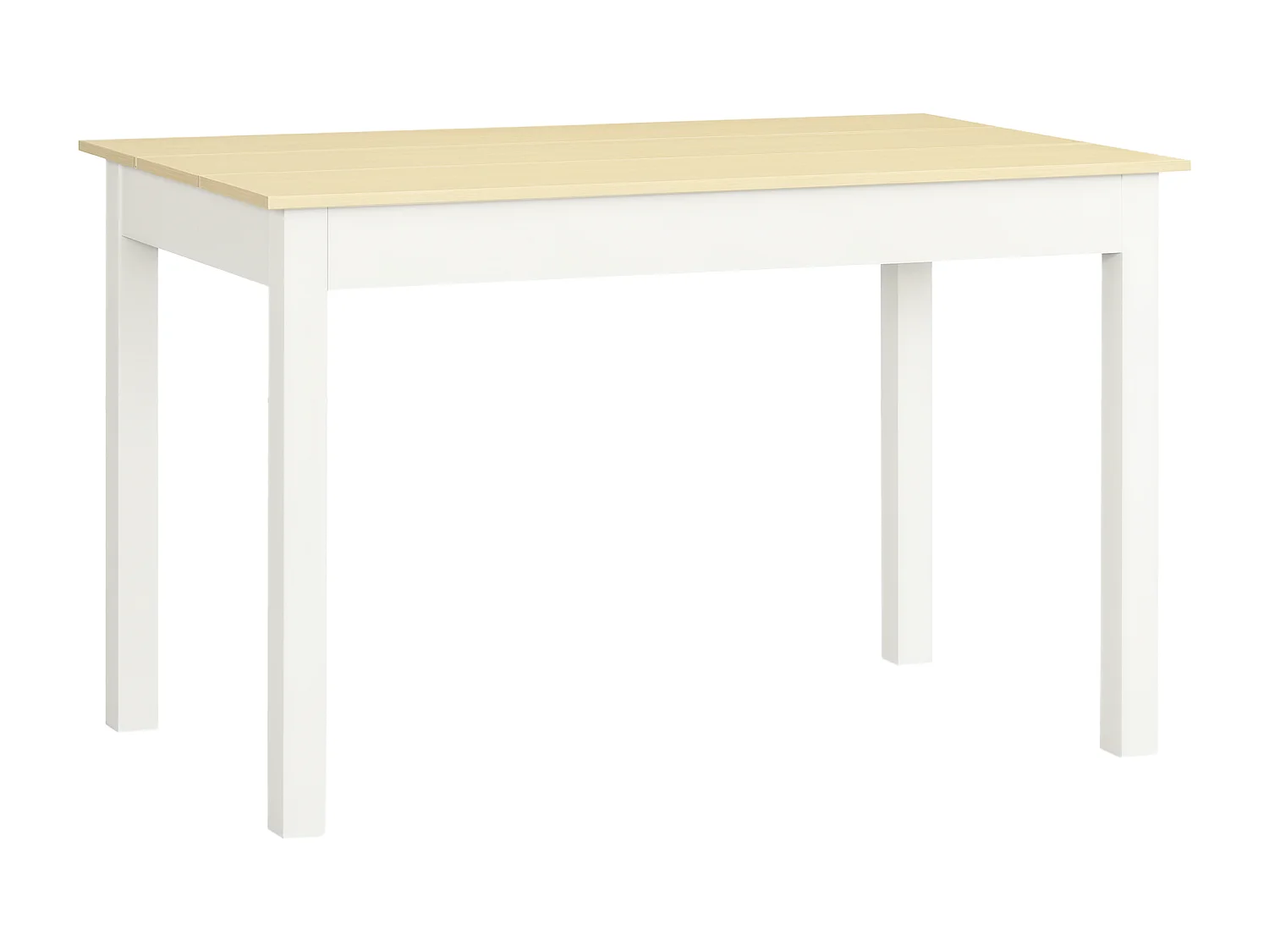 Tavolo da pranzo per 4-6 persone design moderno bianco e legno