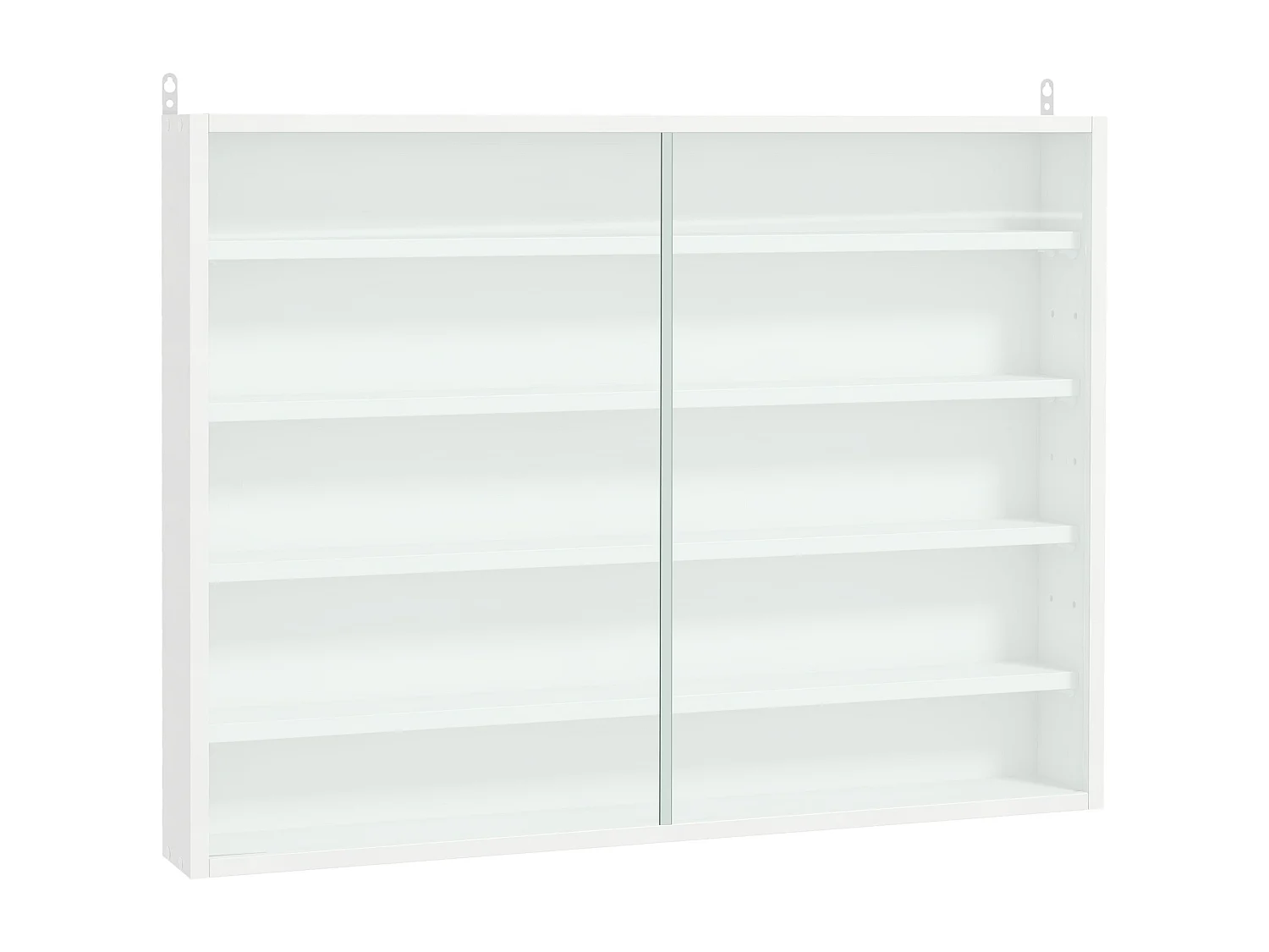 Vetrinetta per collezionismo 4 mensole regolabili 80x9.5x60cm