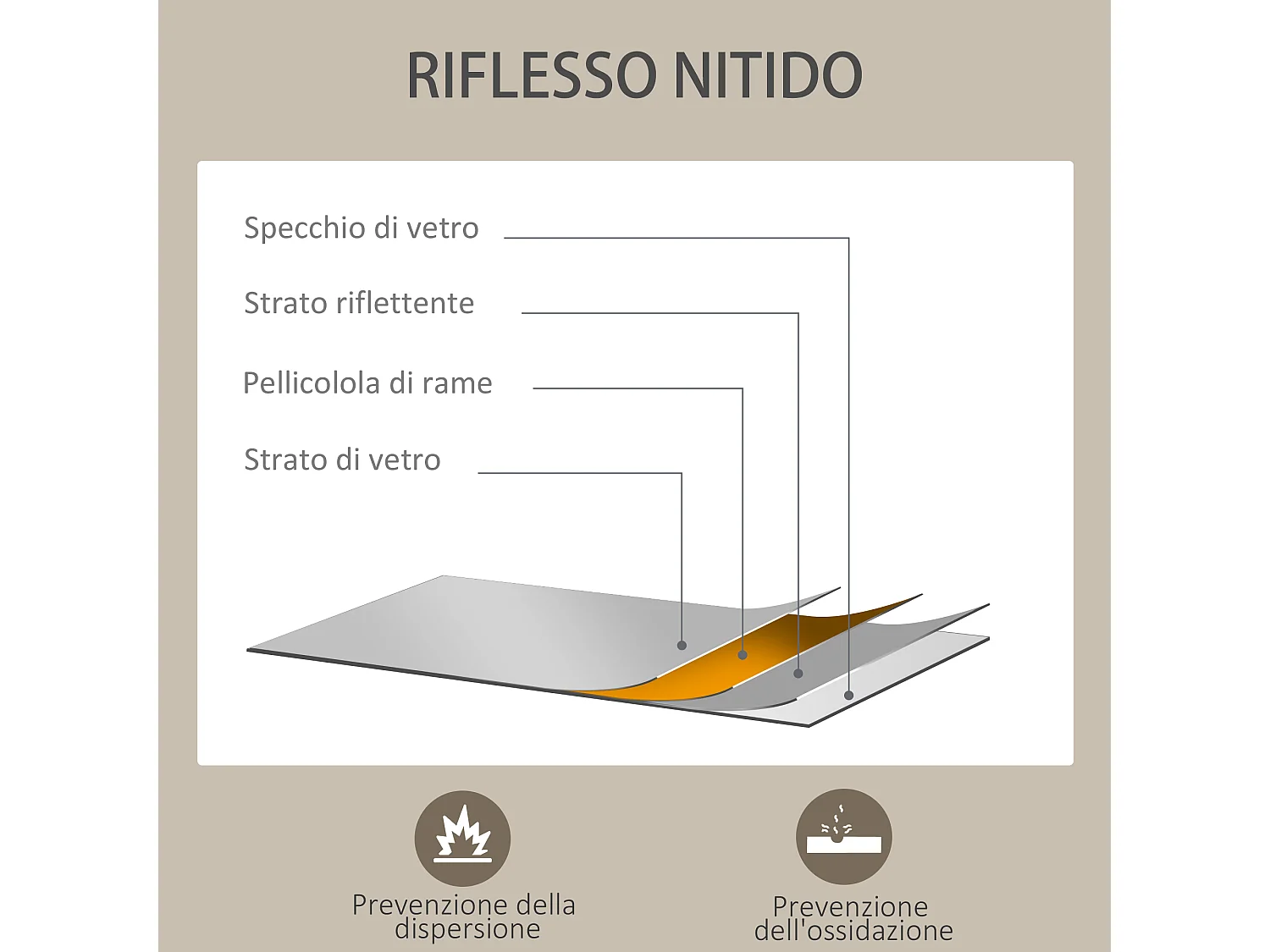 Specchio da parete rettangolare in vetro e mdf con ganci nero