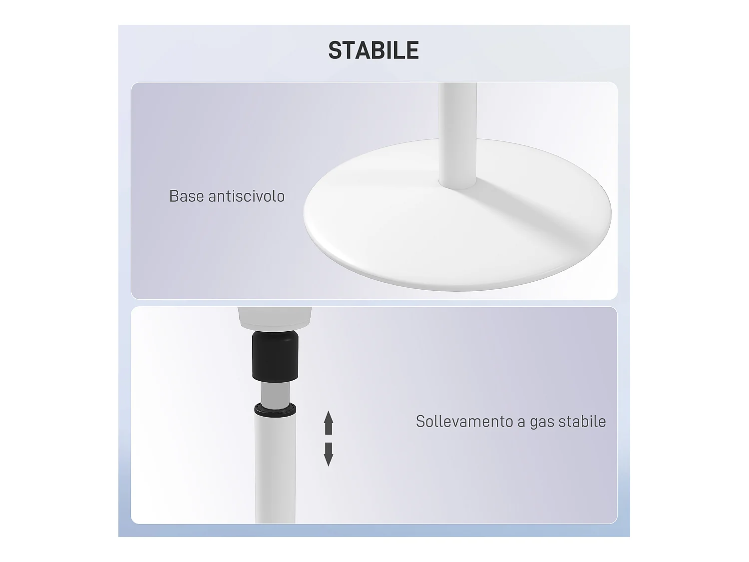 Sgabello ergonomico ad altezza regolabile con inclinazione a 5° grigio