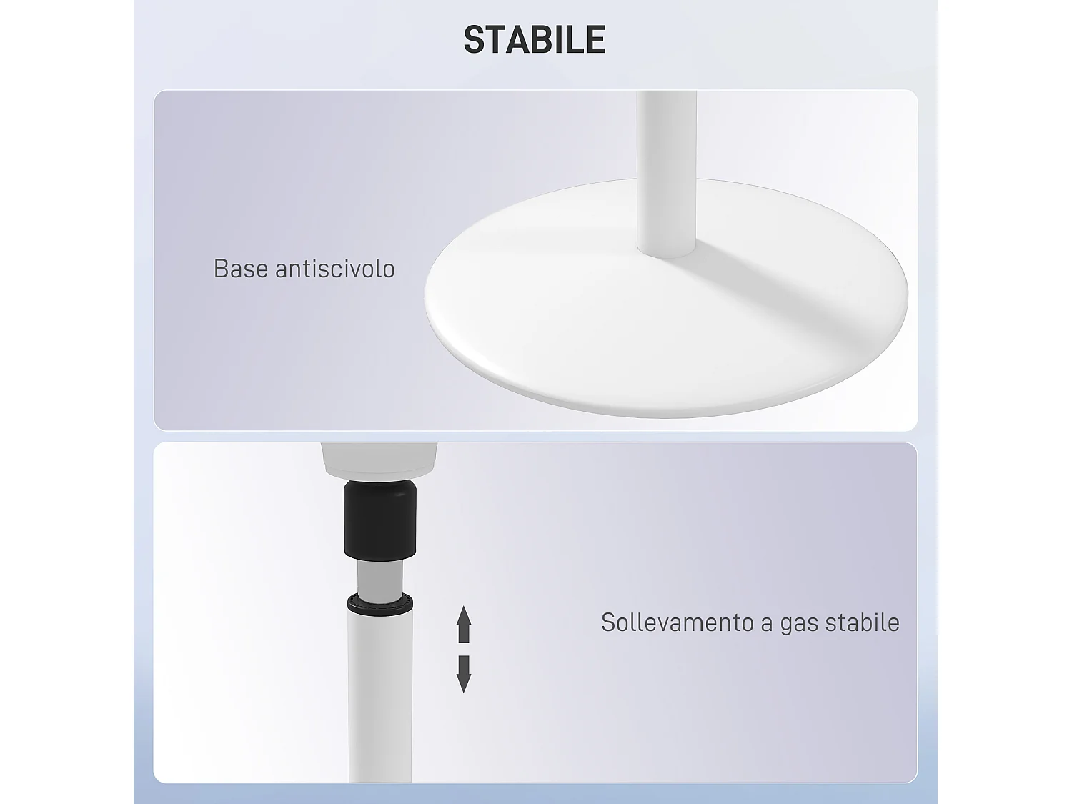 Sgabello ergonomico ad altezza regolabile con inclinazione a 5° grigio