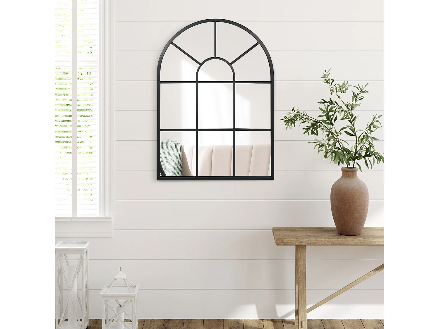 Specchio a muro 70x50 cm per camera da letto e soggiorno nero