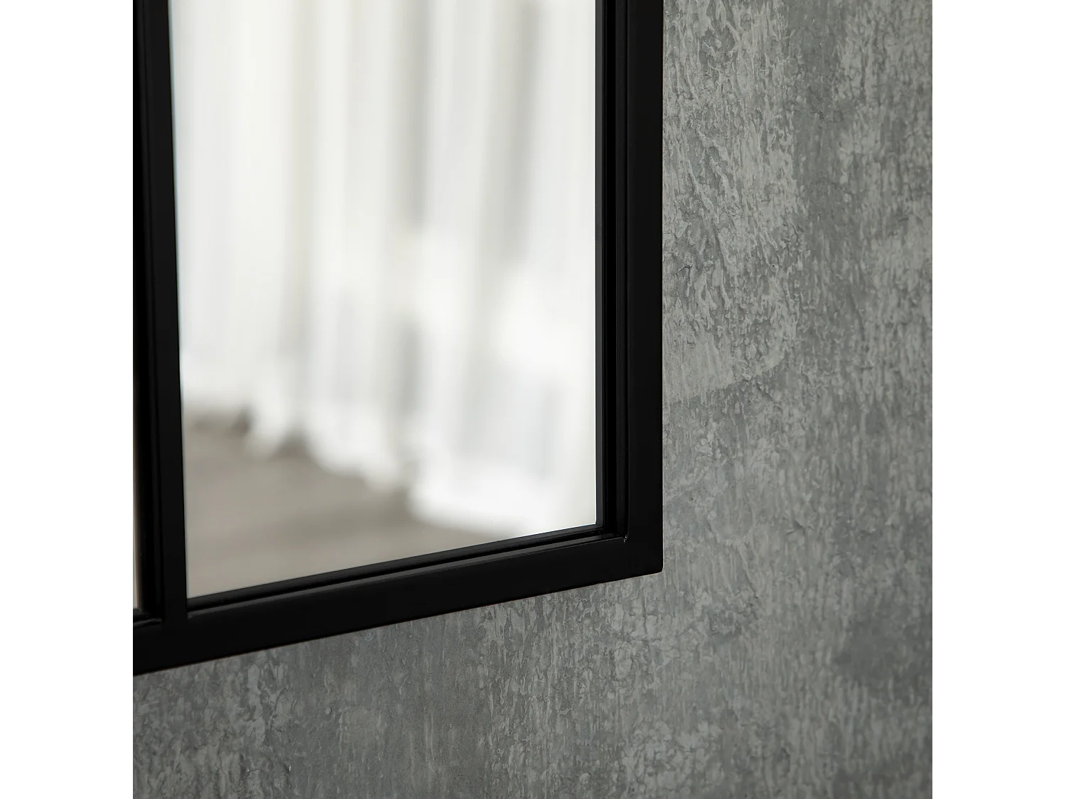 Specchio a muro 70x50 cm per camera da letto e soggiorno nero