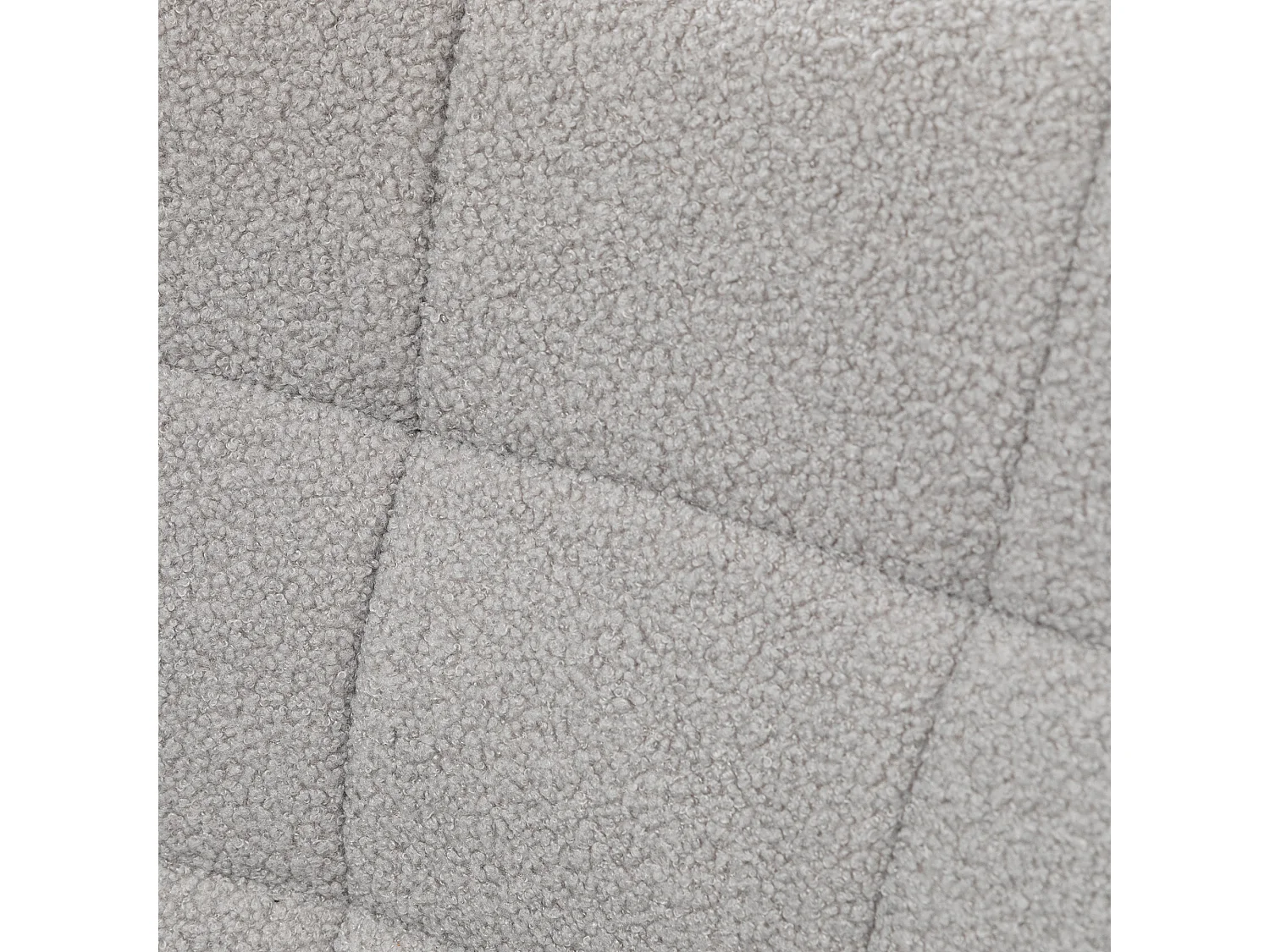 Poltrona a dondolo imbottita bouclé in legno e acciaio grigio