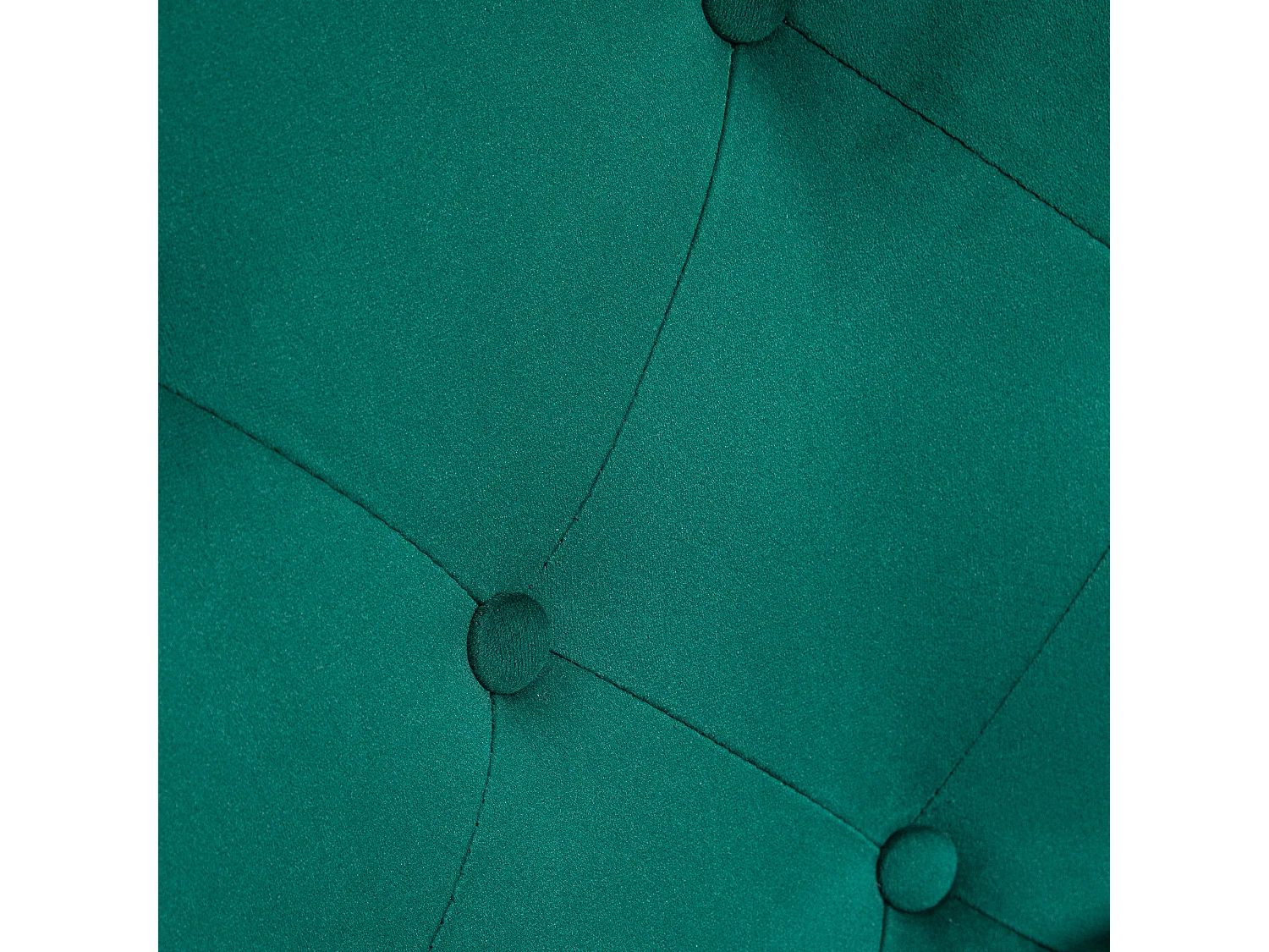 Poltrona a dondolo con schienale alto e cuscino in velluto verde