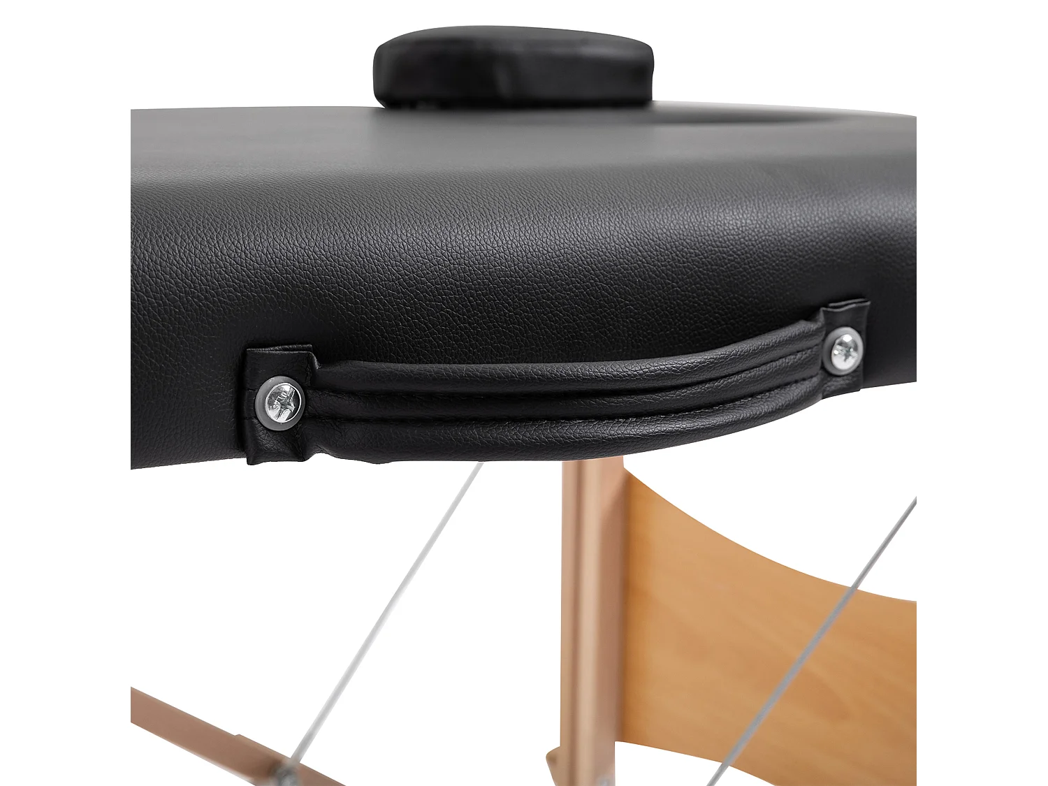 Lettino per massaggio portatile ad altezza regolabile nero