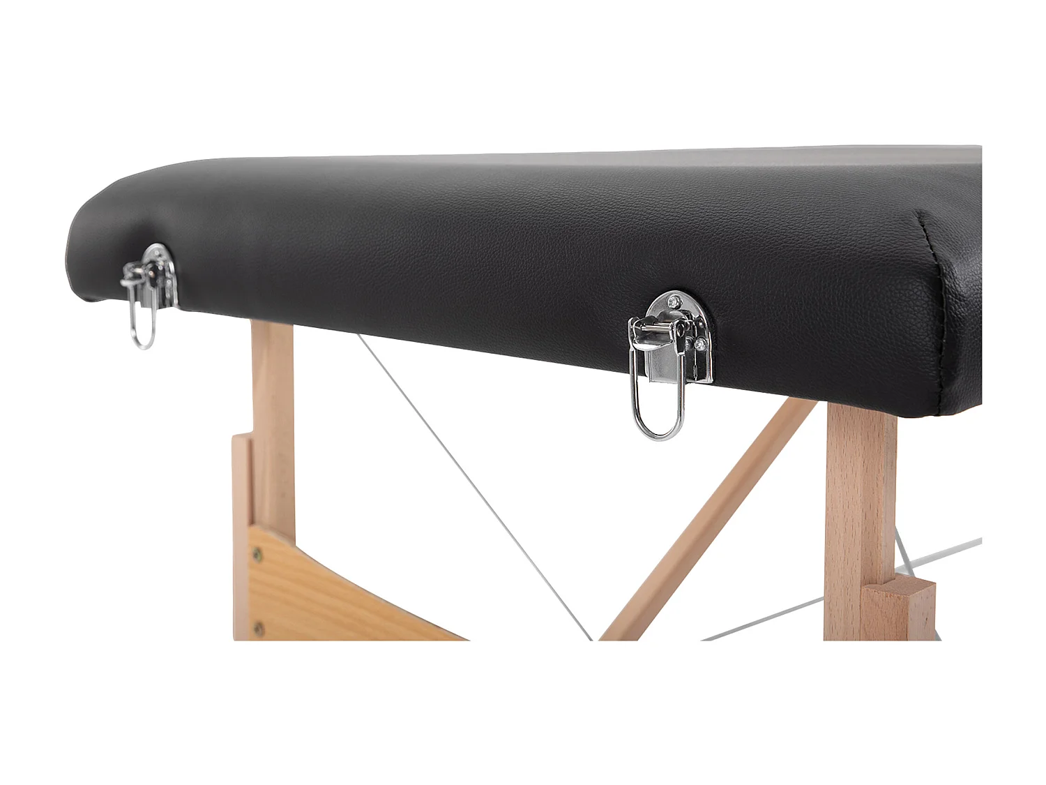 Lettino per massaggio portatile ad altezza regolabile nero