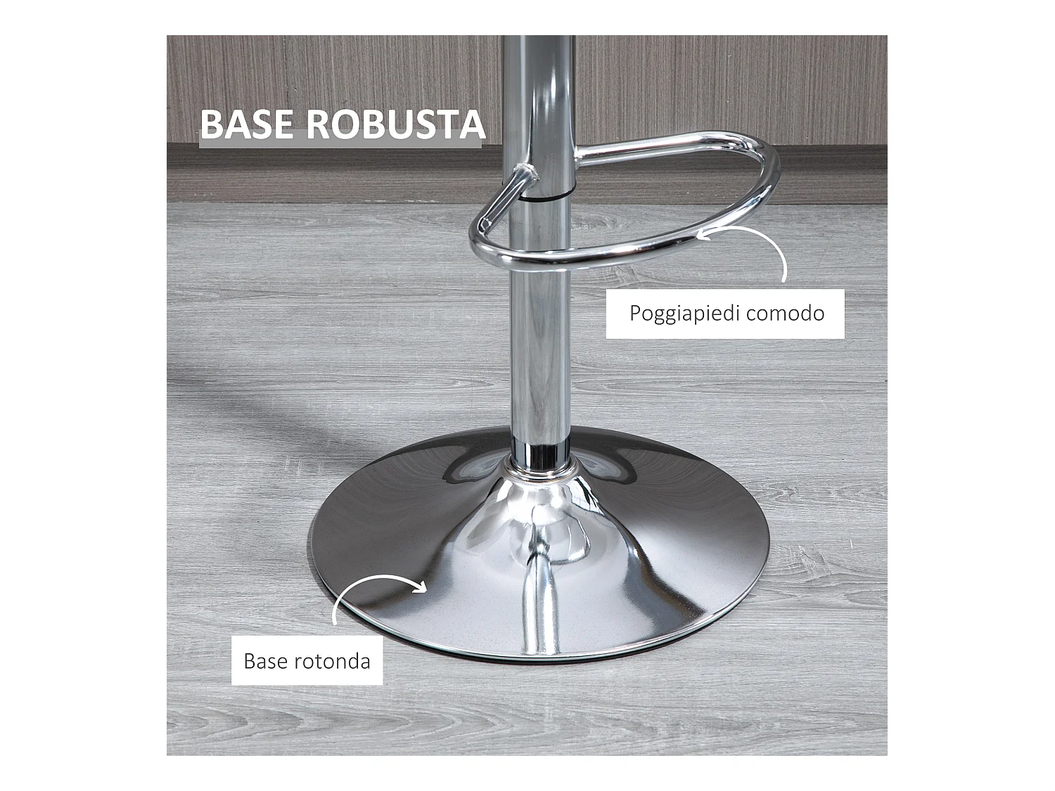 Set 2 sgabelli da bar girevoli con altezza regolabile trasparenti