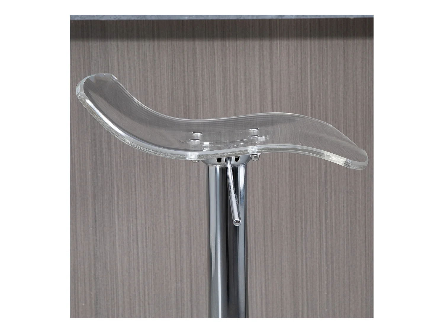 Set 2 sgabelli da bar girevoli con altezza regolabile trasparenti