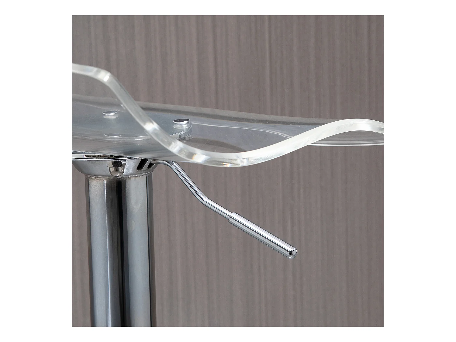 Set 2 sgabelli da bar girevoli con altezza regolabile trasparenti