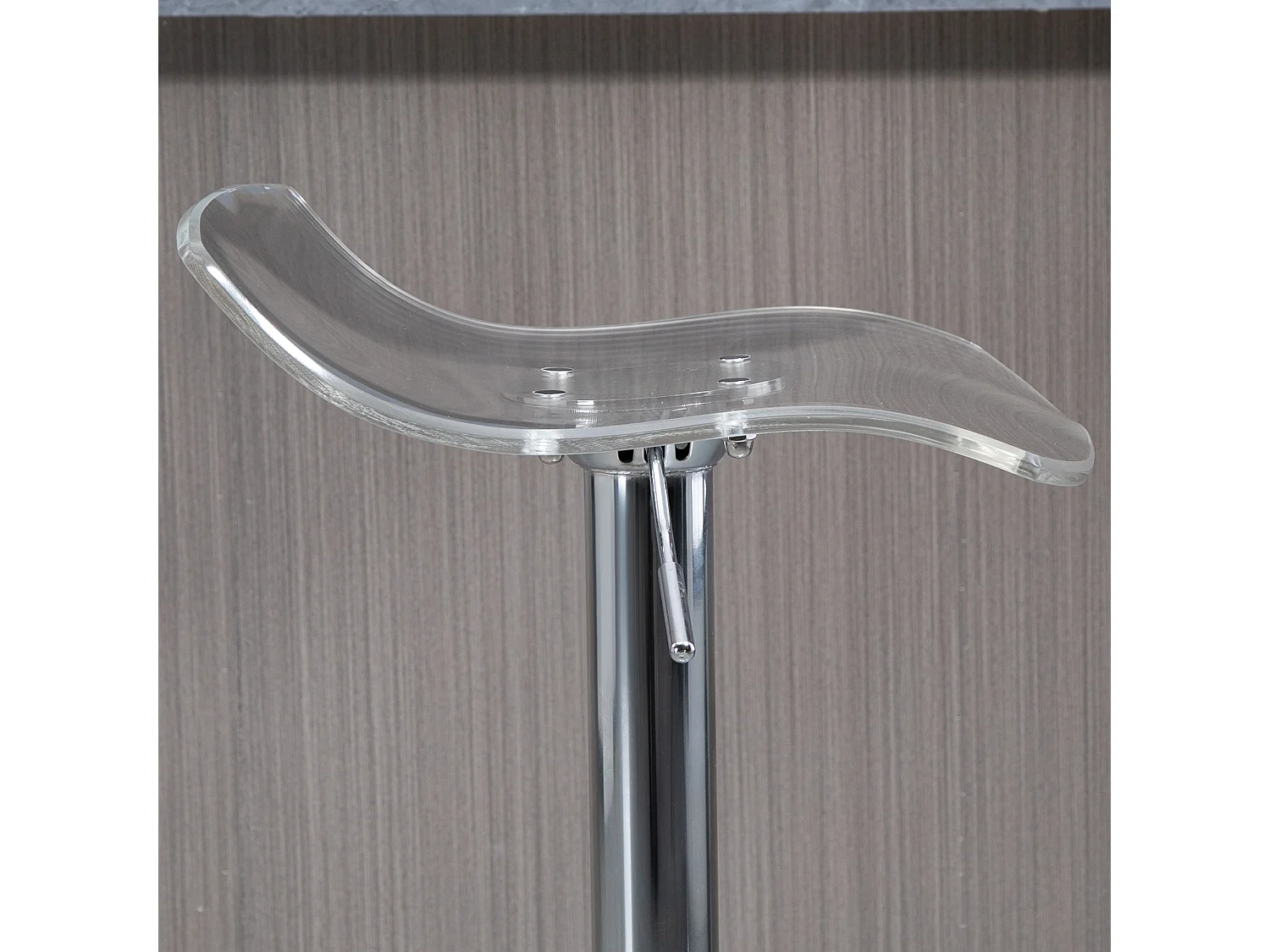 Set 2 sgabelli da bar girevoli con altezza regolabile trasparenti