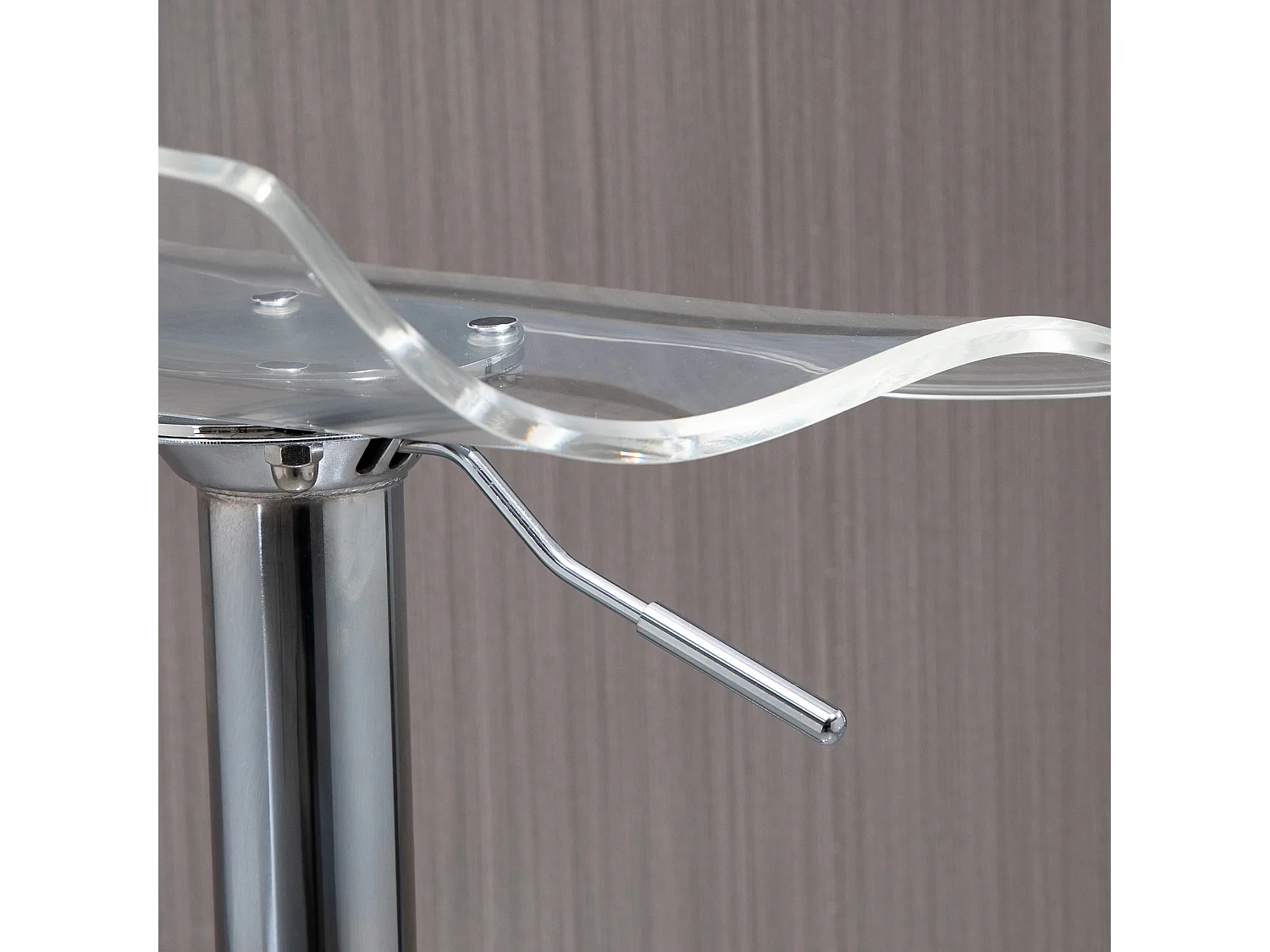 Set 2 sgabelli da bar girevoli con altezza regolabile trasparenti