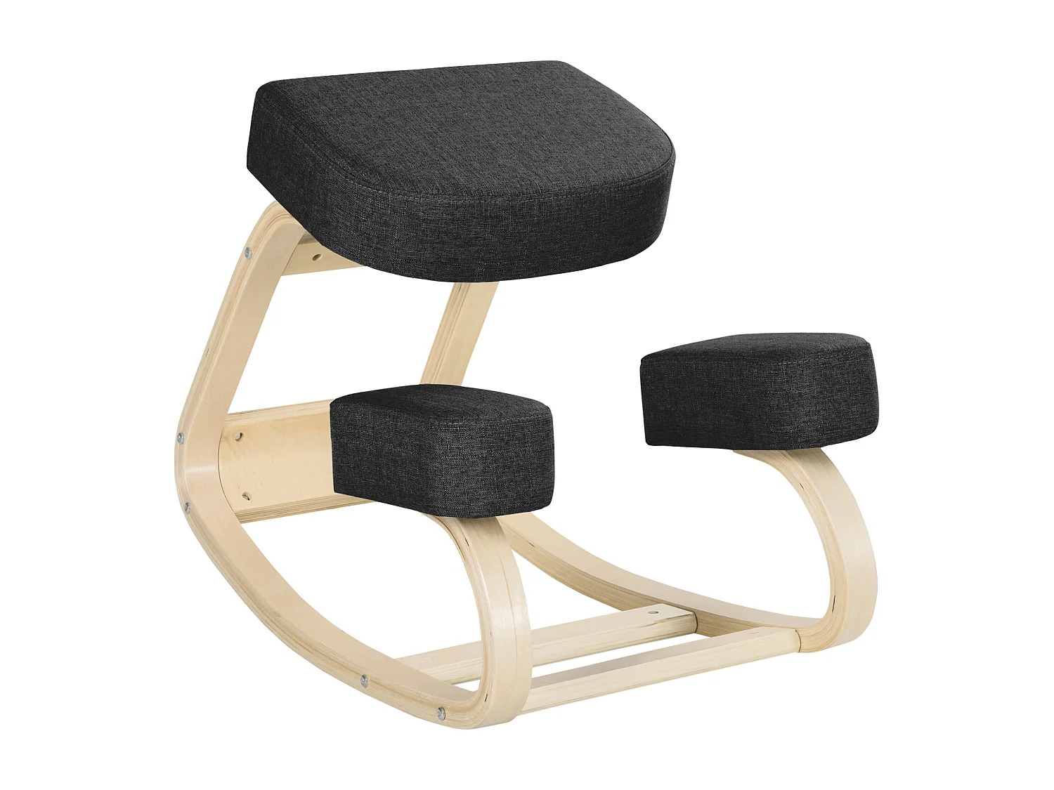 Sedia inginocchiatoio ergonomica con cuscino imbottito nero