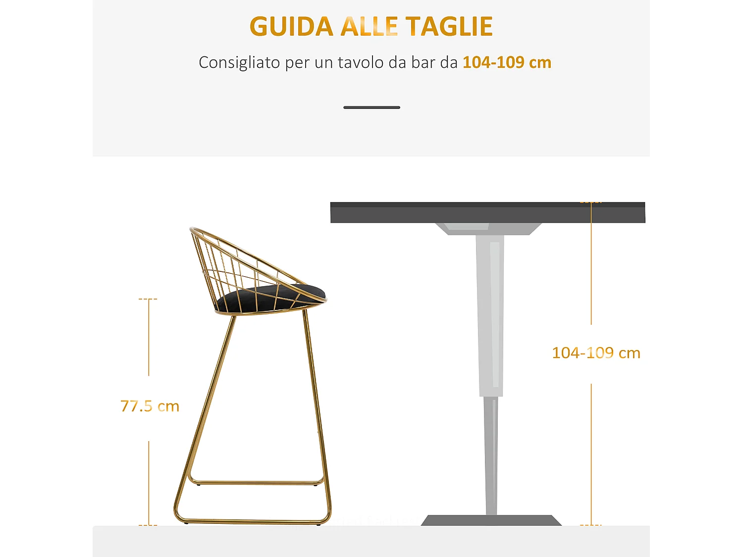 Set 2 sgabelli da bar in metallo con poggiapiedi e cuscino nero