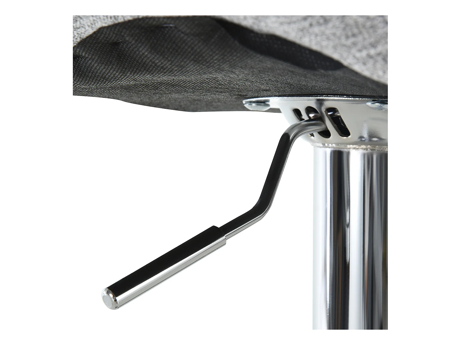 Set 2 sgabelli da bar con altezza regolabile e schienale grigio