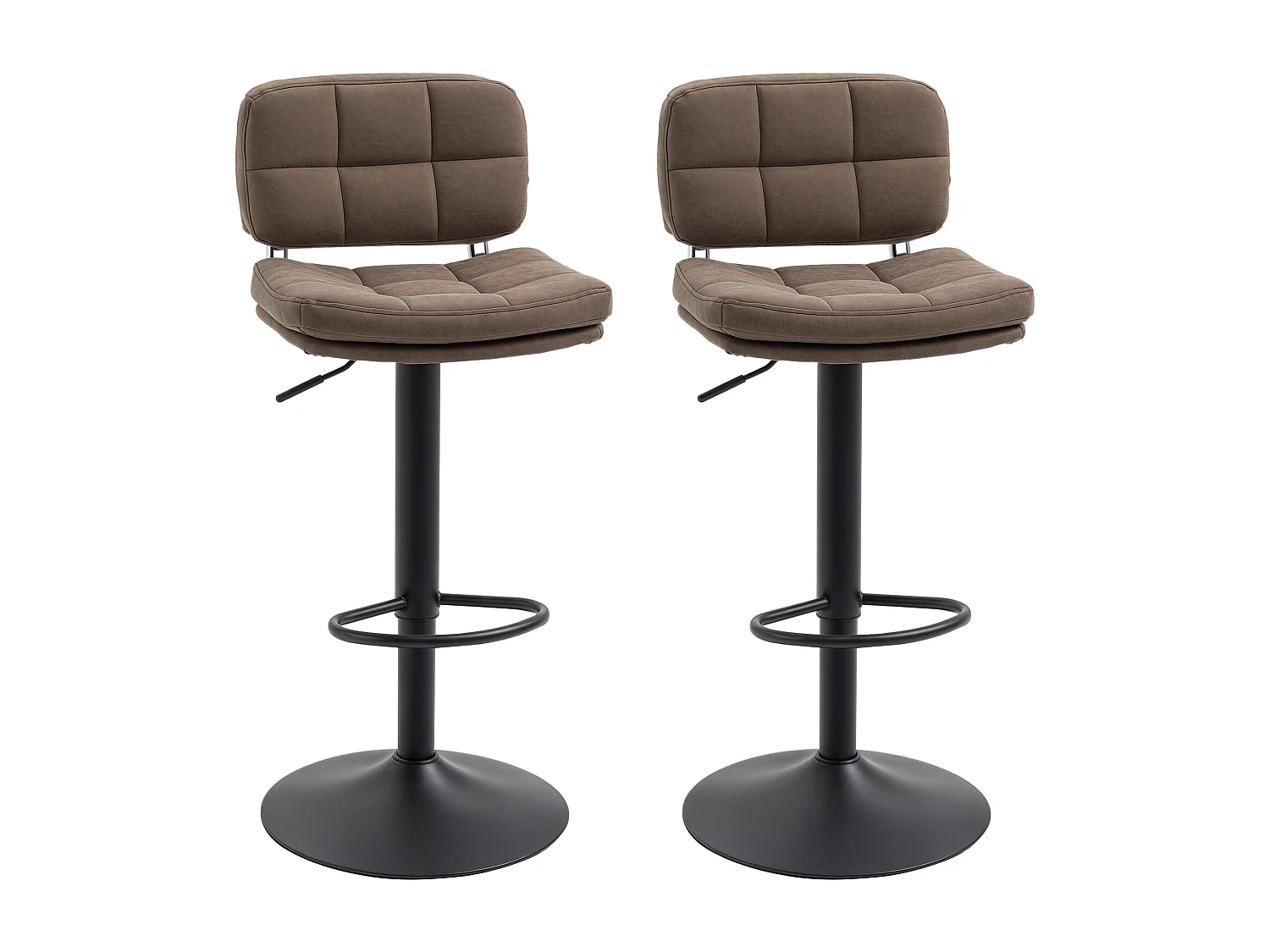 Set 2 sgabelli da bar girevoli altezza regolabile similpelle