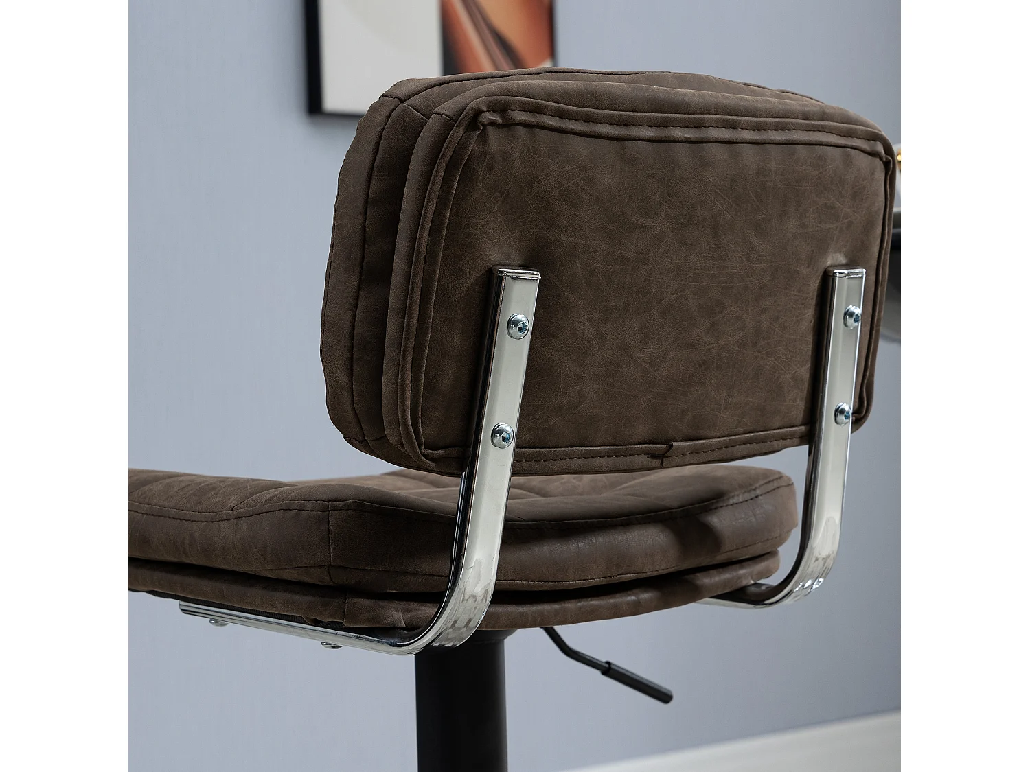 Set 2 sgabelli da bar girevoli altezza regolabile similpelle