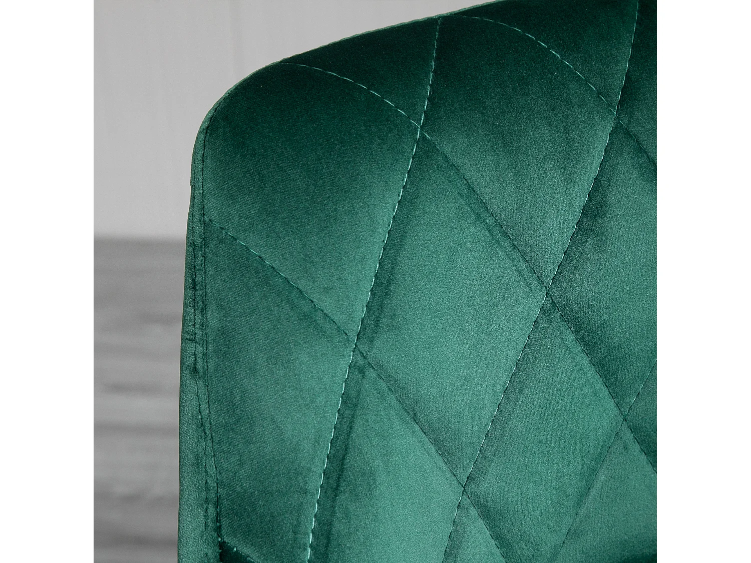 Set 2 Sgabelli da Bar Girevoli Velluto Verde Altezza Regolabile