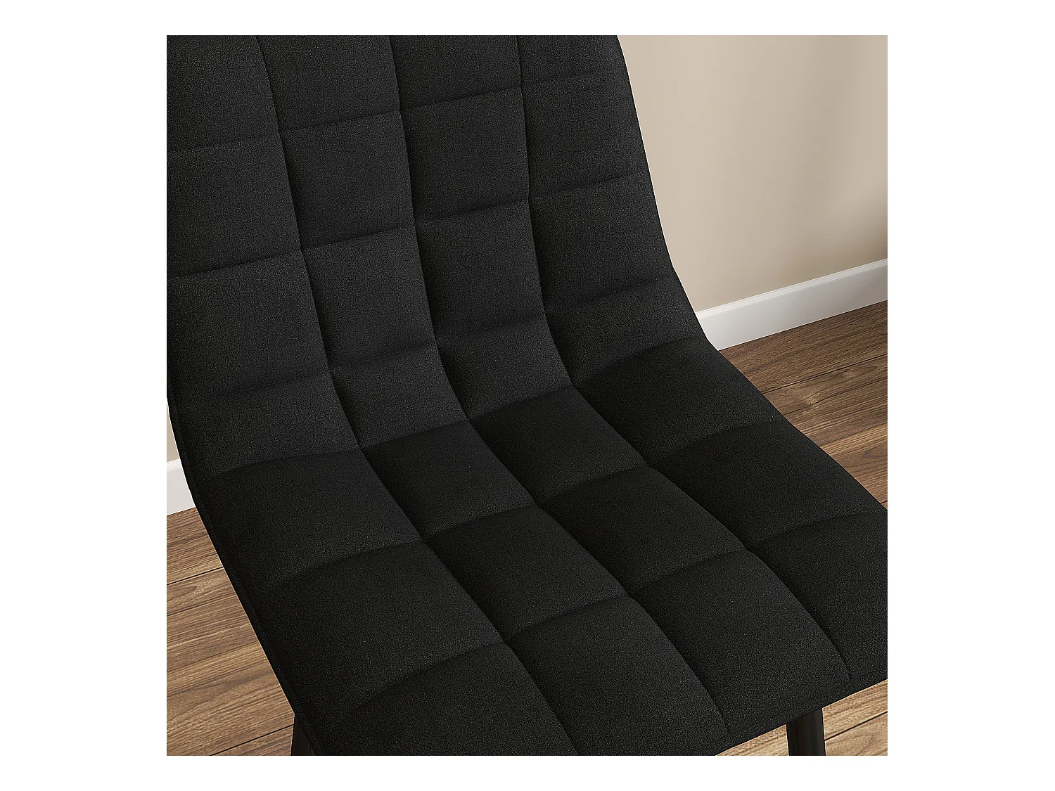 Set 2 sgabelli da cucina stile nordico effetto velluto nero