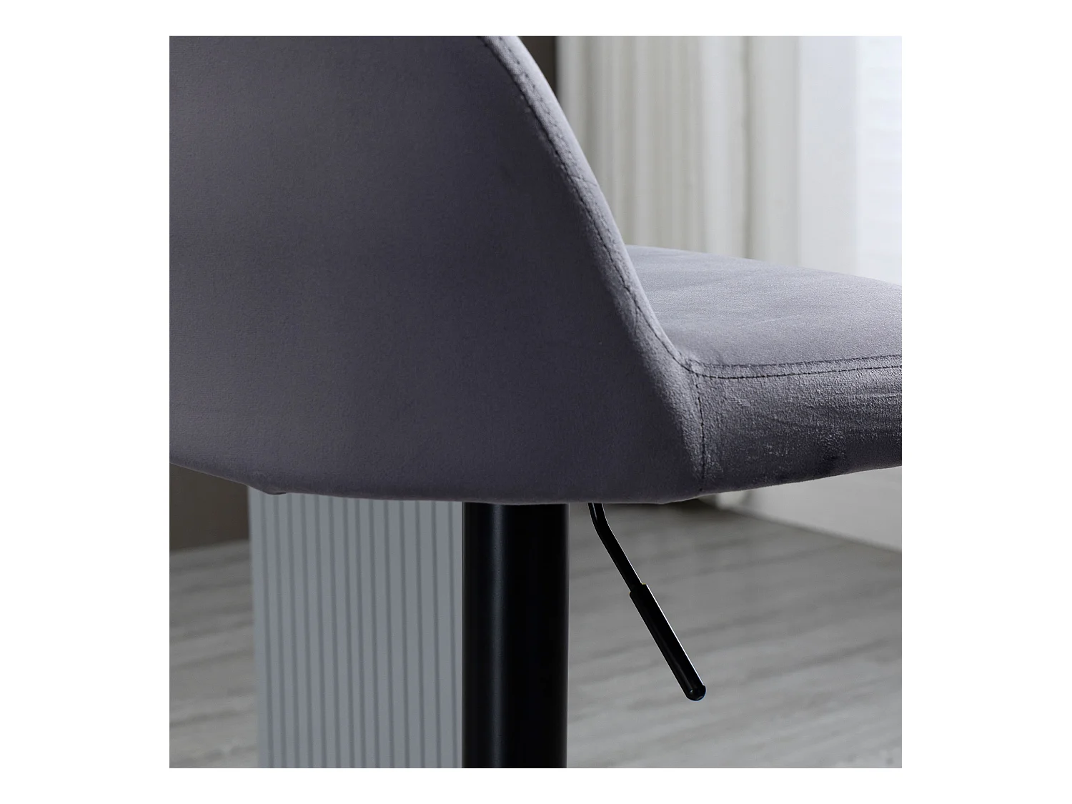 Set 2 sgabelli da bar con schienale altezza regolabile grigio