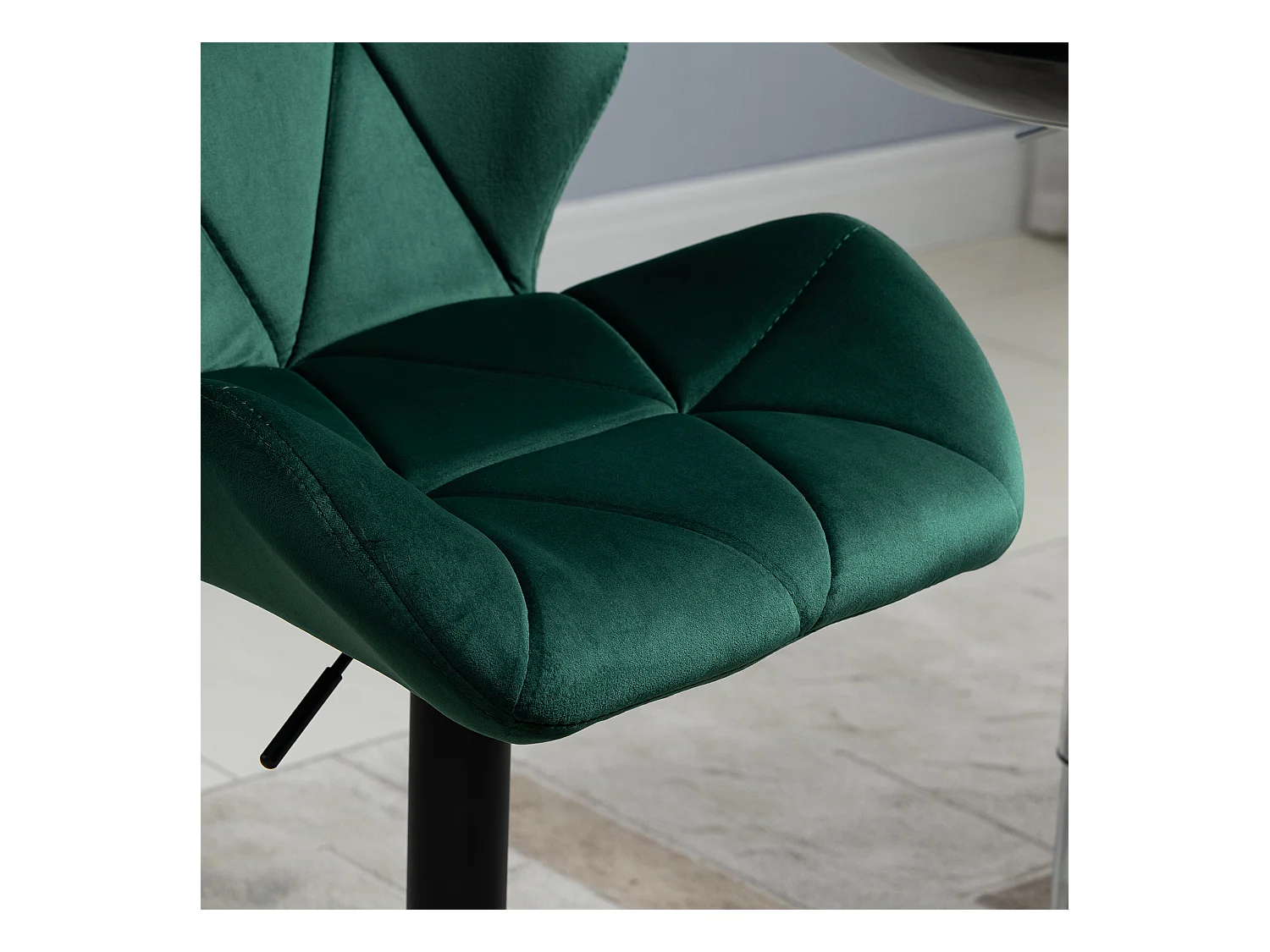 Set 2 sgabelli da bar girevoli altezza regolabile in velluto