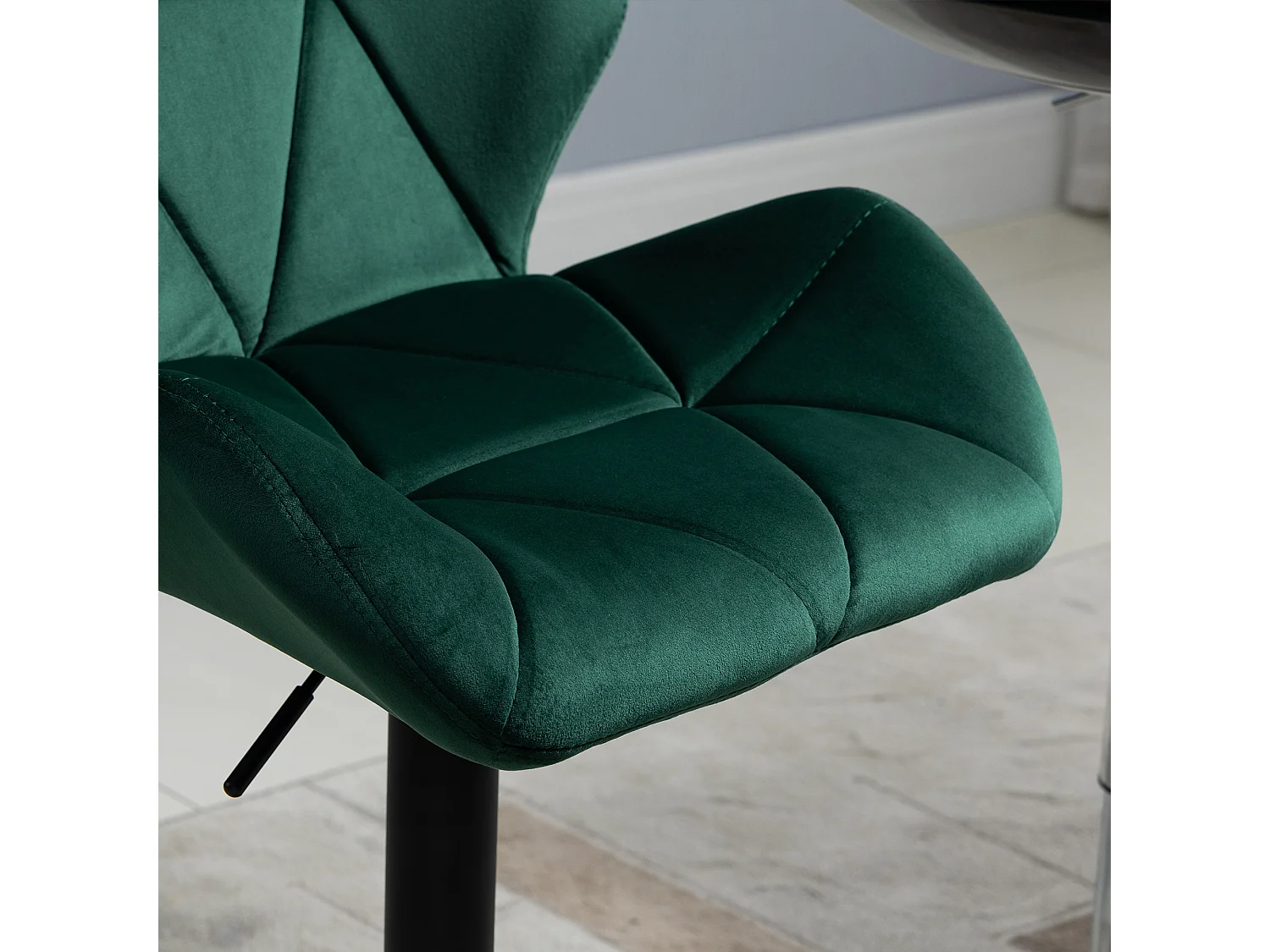 Set 2 sgabelli da bar girevoli altezza regolabile in velluto